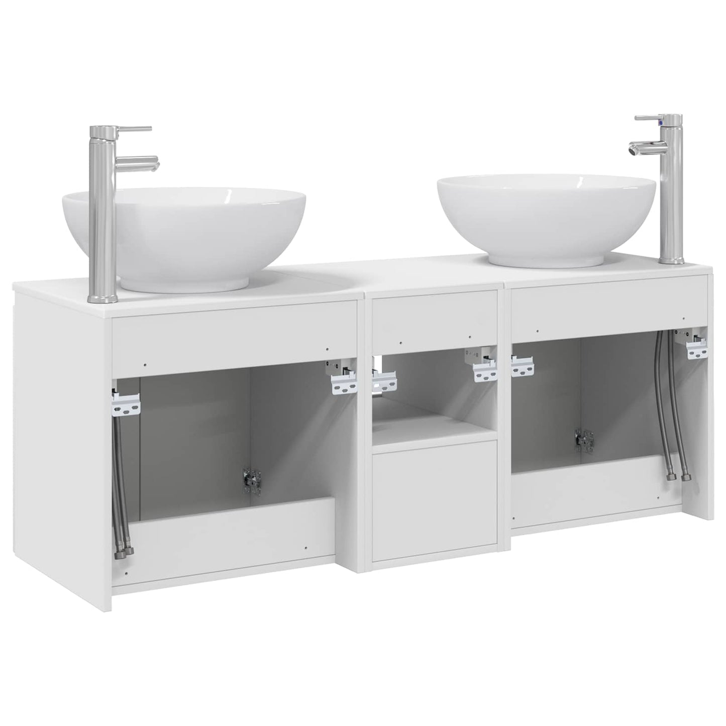 Bathroom Cabinet Set 3 pcs White 49.5 x 44.5 x 65 cm