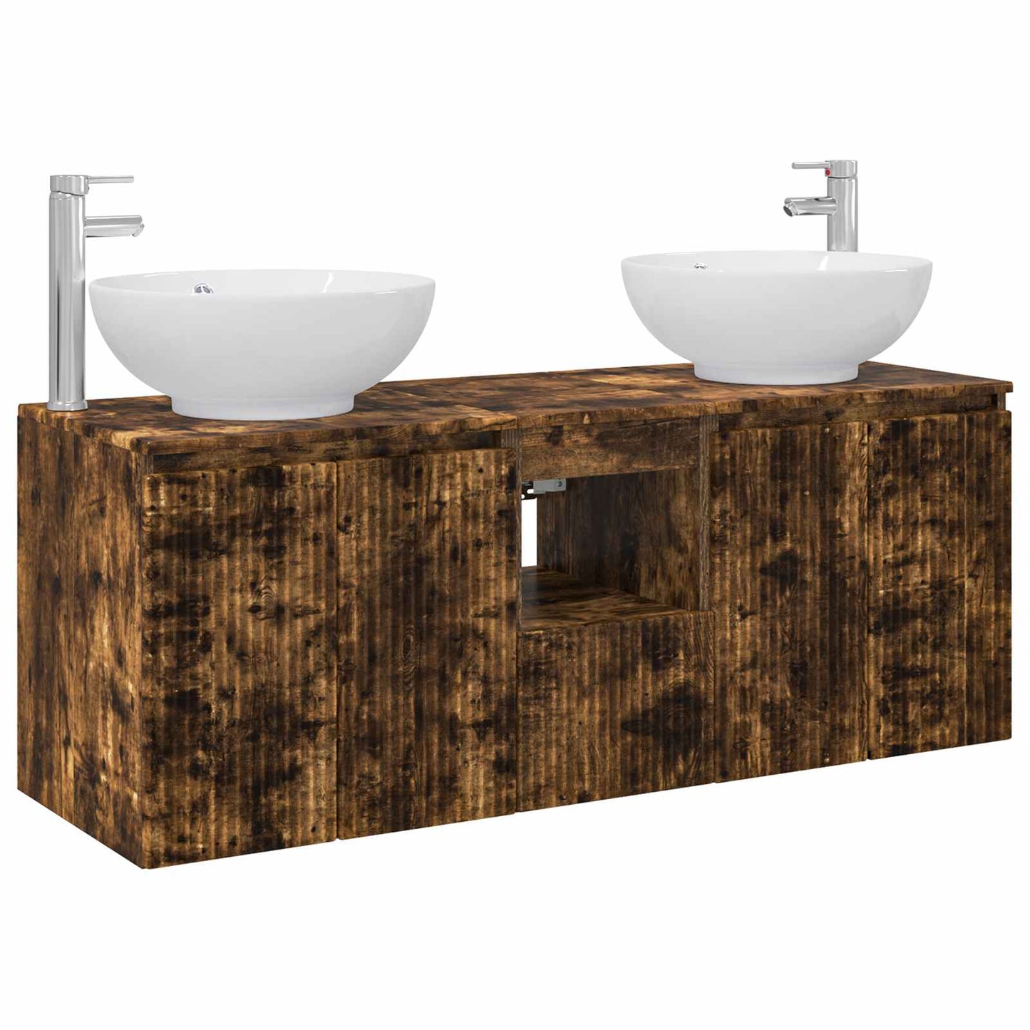 Bathroom Cabinet Set 3 pcs Smoked Oak 49.5 x 44.5 x 65 cm