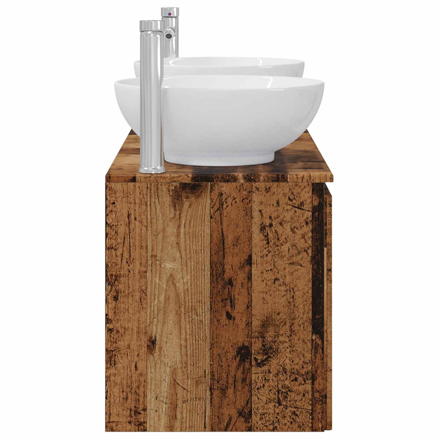 Bathroom Cabinet Set 3 pcs Old Wood 49.5 x 44.5 x 65 cm