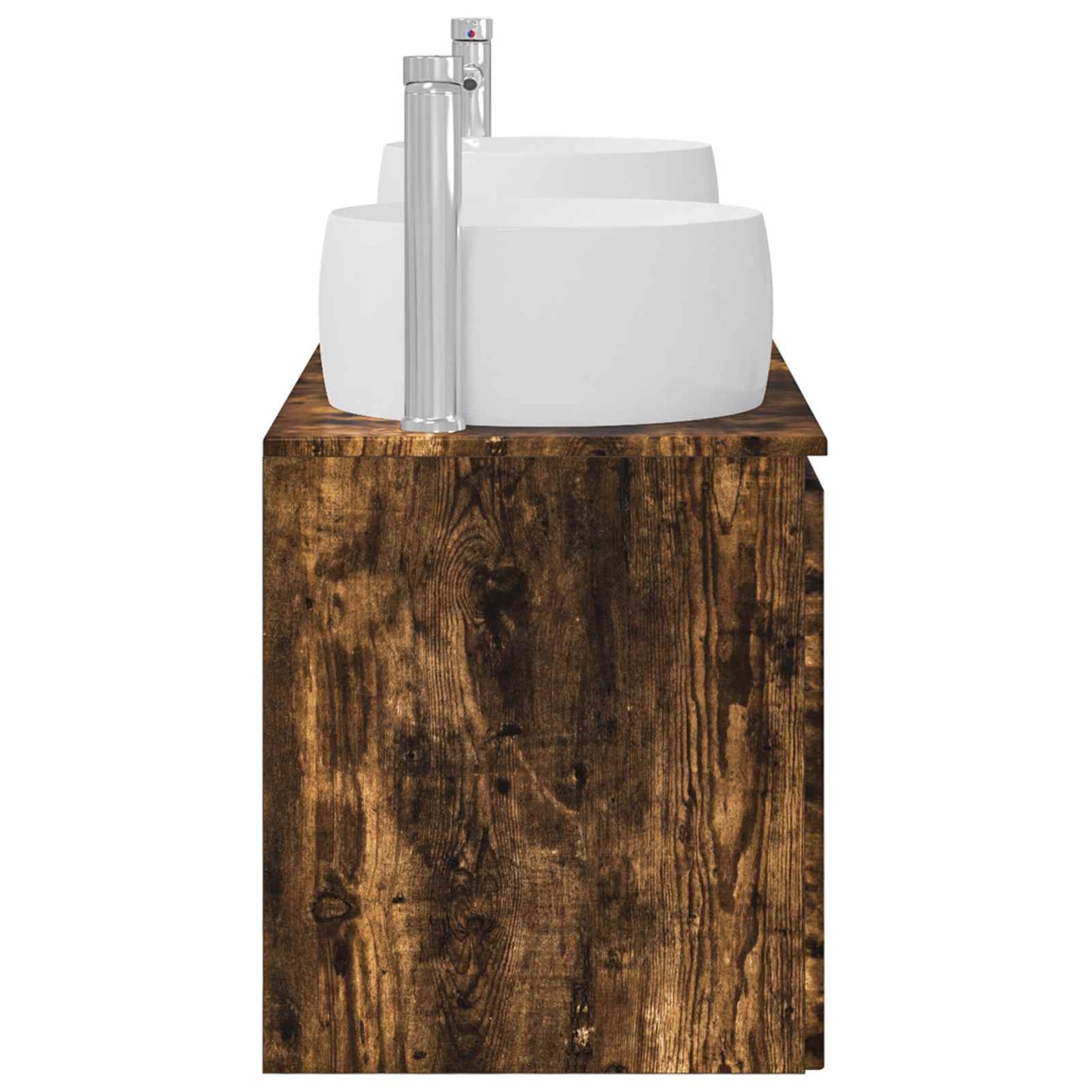 Bathroom Cabinet Set 3 pcs Smoked Oak 49.5 x 44.5 x 66 cm