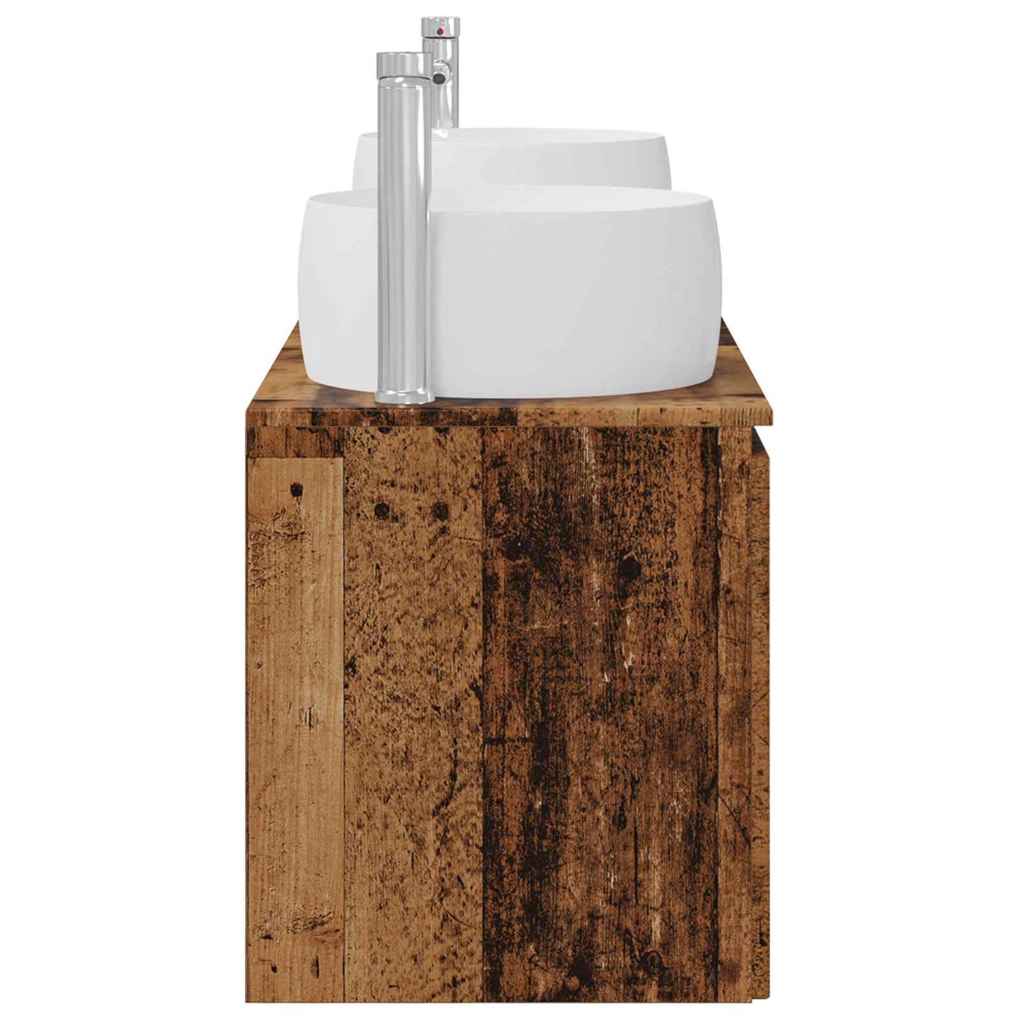 Bathroom Cabinet Set 3 pcs Old Wood 49.5 x 44.5 x 66 cm