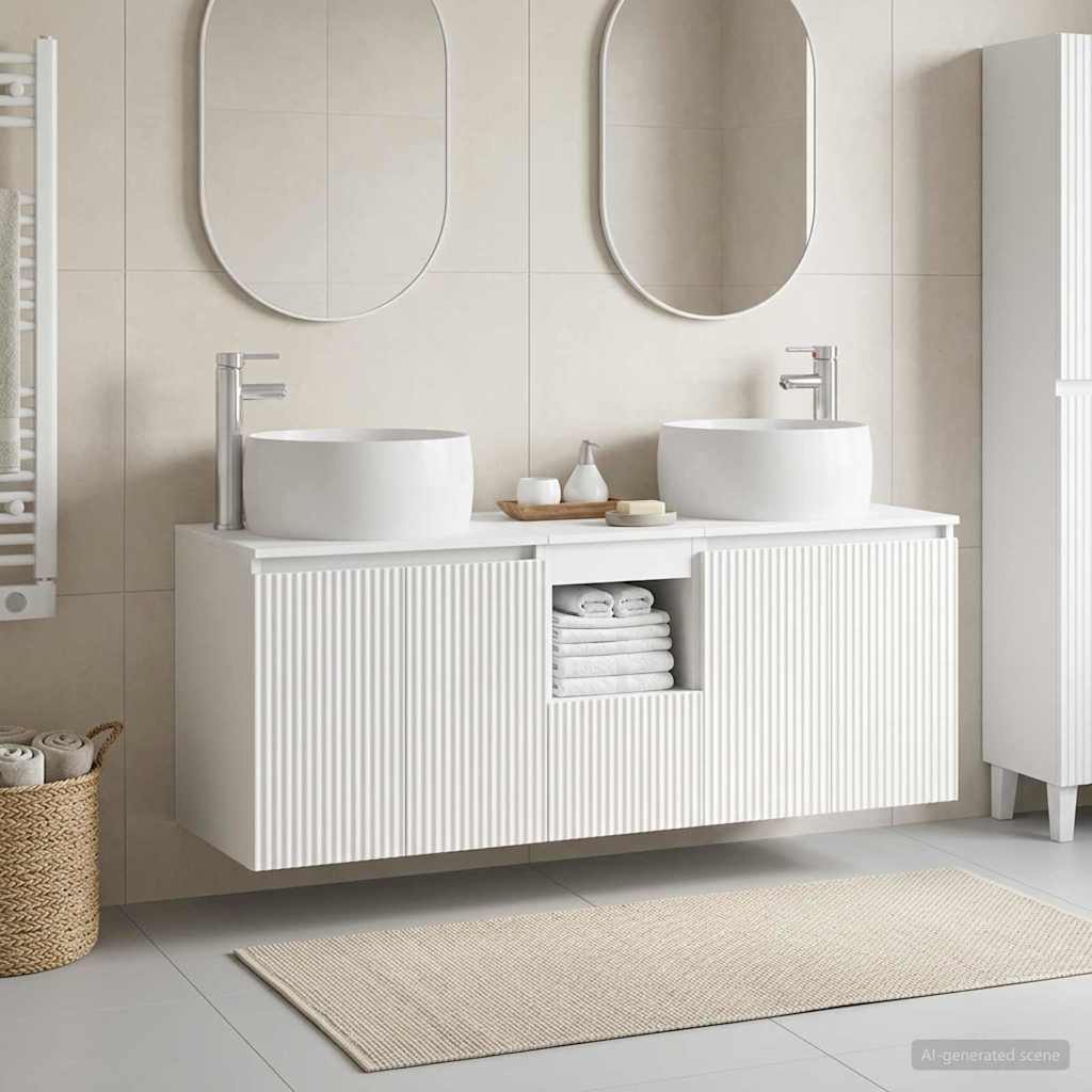 Bathroom Cabinet Set 3 pcs White 49.5 x 44.5 x 66 cm