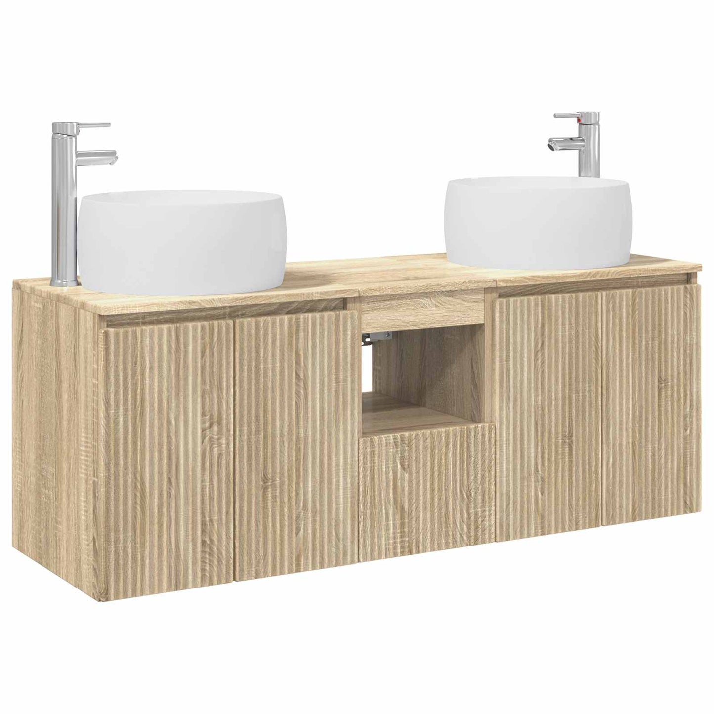Bathroom Cabinet Set 3 pcs Sonoma Oak 49.5 x 44.5 x 66 cm