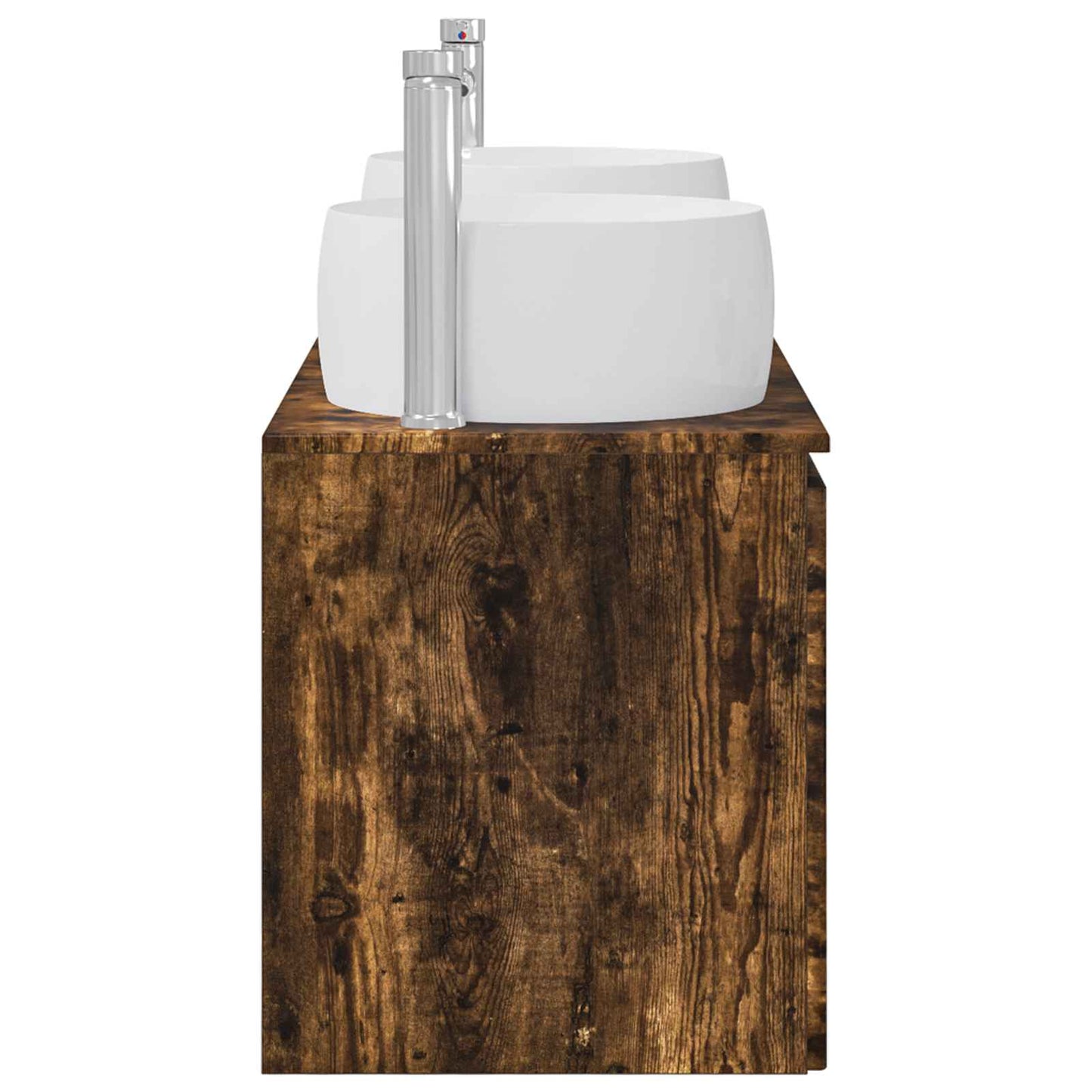 Bathroom Cabinet Set 3 pcs Smoked Oak 49.5 x 44.5 x 66 cm
