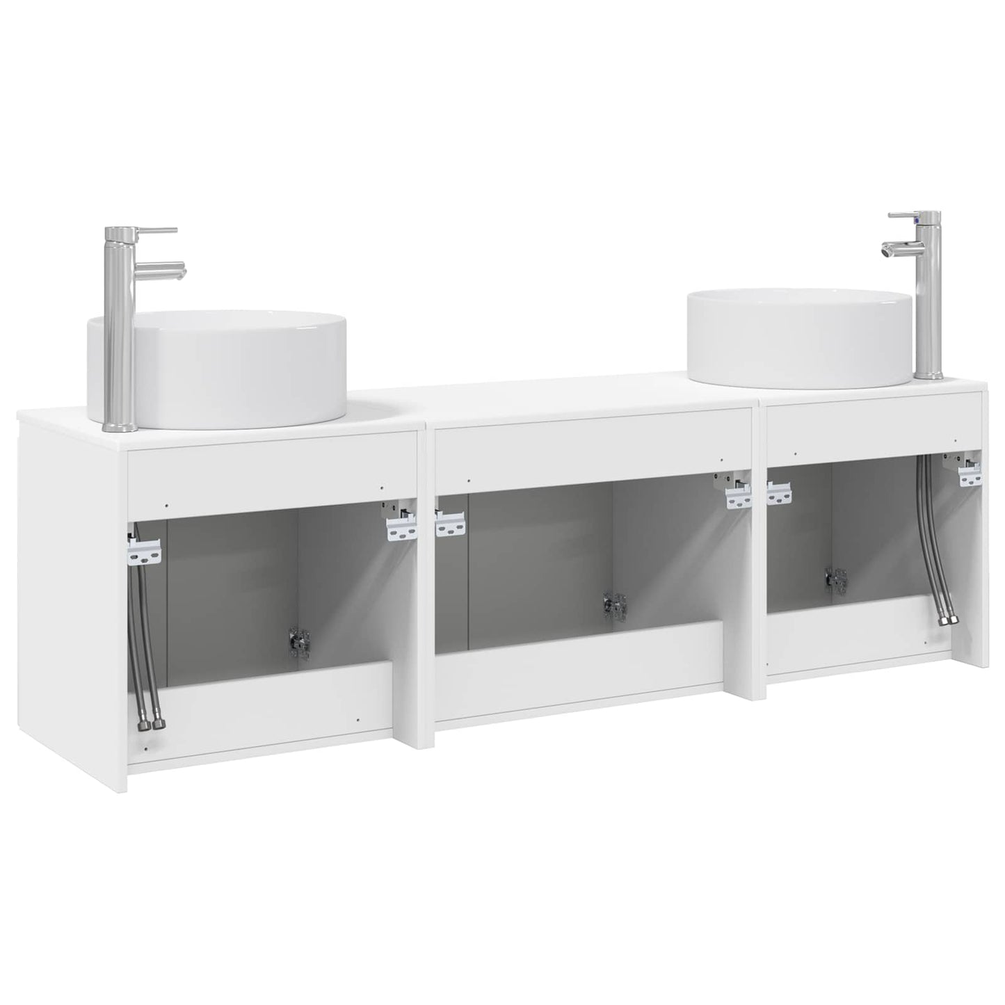 Bathroom Cabinet Set 3 pcs White 49.5 x 44.5 x 65.5 cm