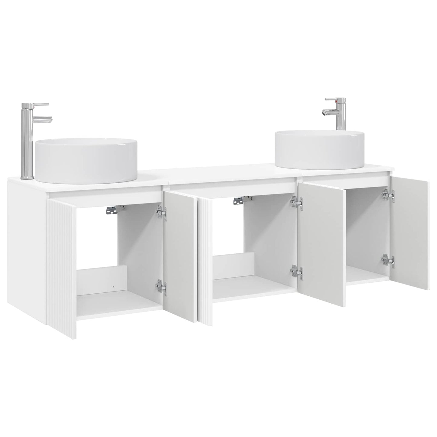 Bathroom Cabinet Set 3 pcs High Gloss White