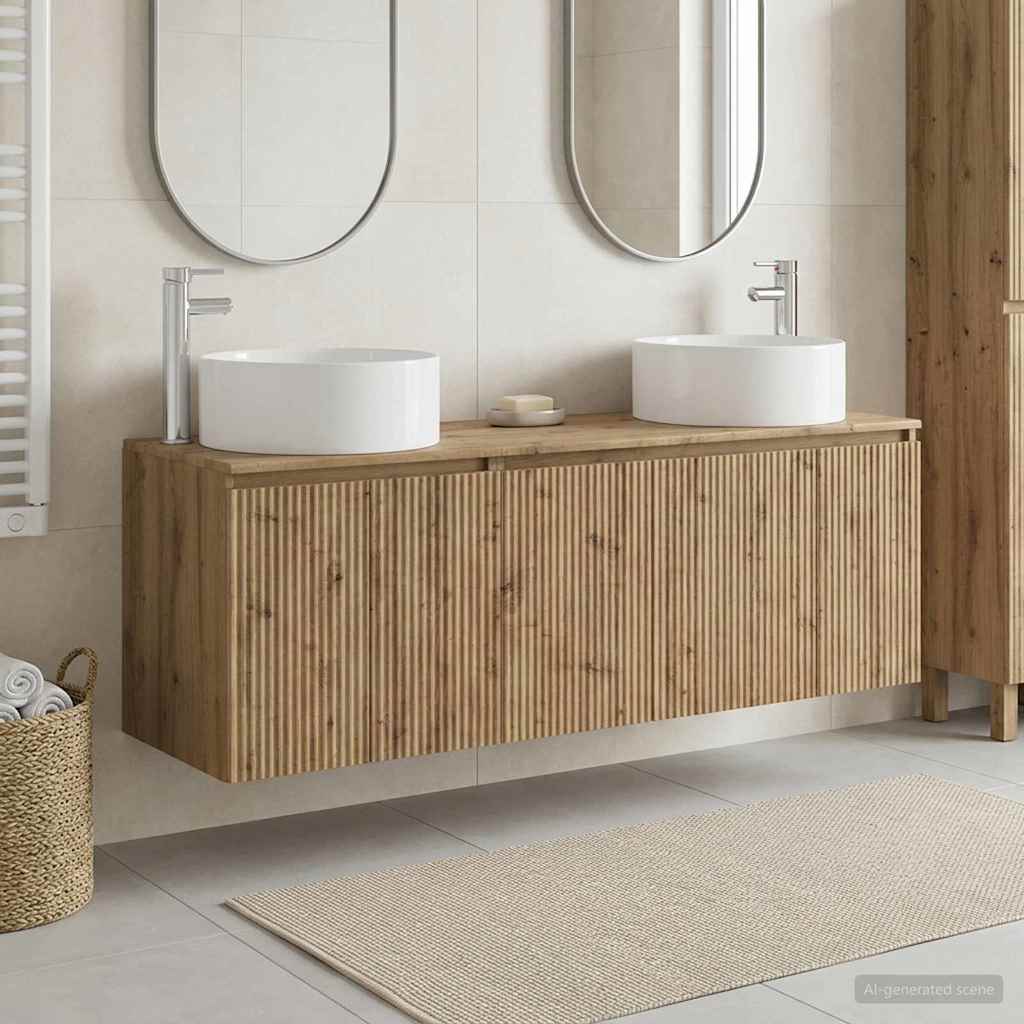 Bathroom Cabinet Set 3 pcs Artisan Oak 49.5 x 44.5 x 65.5 cm
