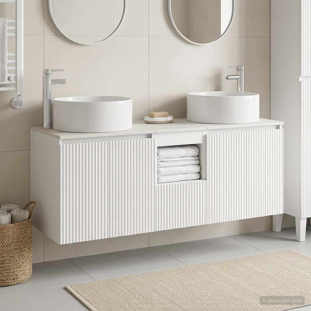 Bathroom Cabinet Set 3 pcs White 49.5 x 44.5 x 65.5 cm