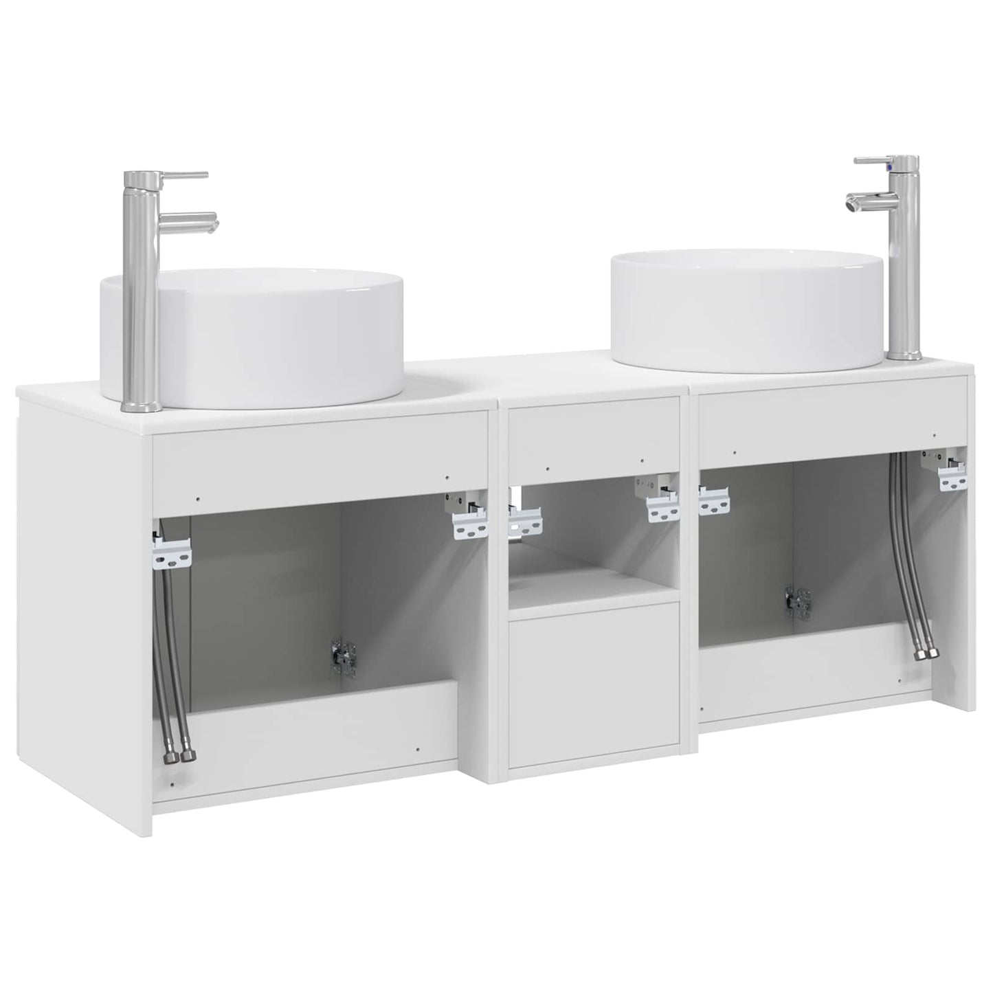 Bathroom Cabinet Set 3 pcs White 49.5 x 44.5 x 65.5 cm