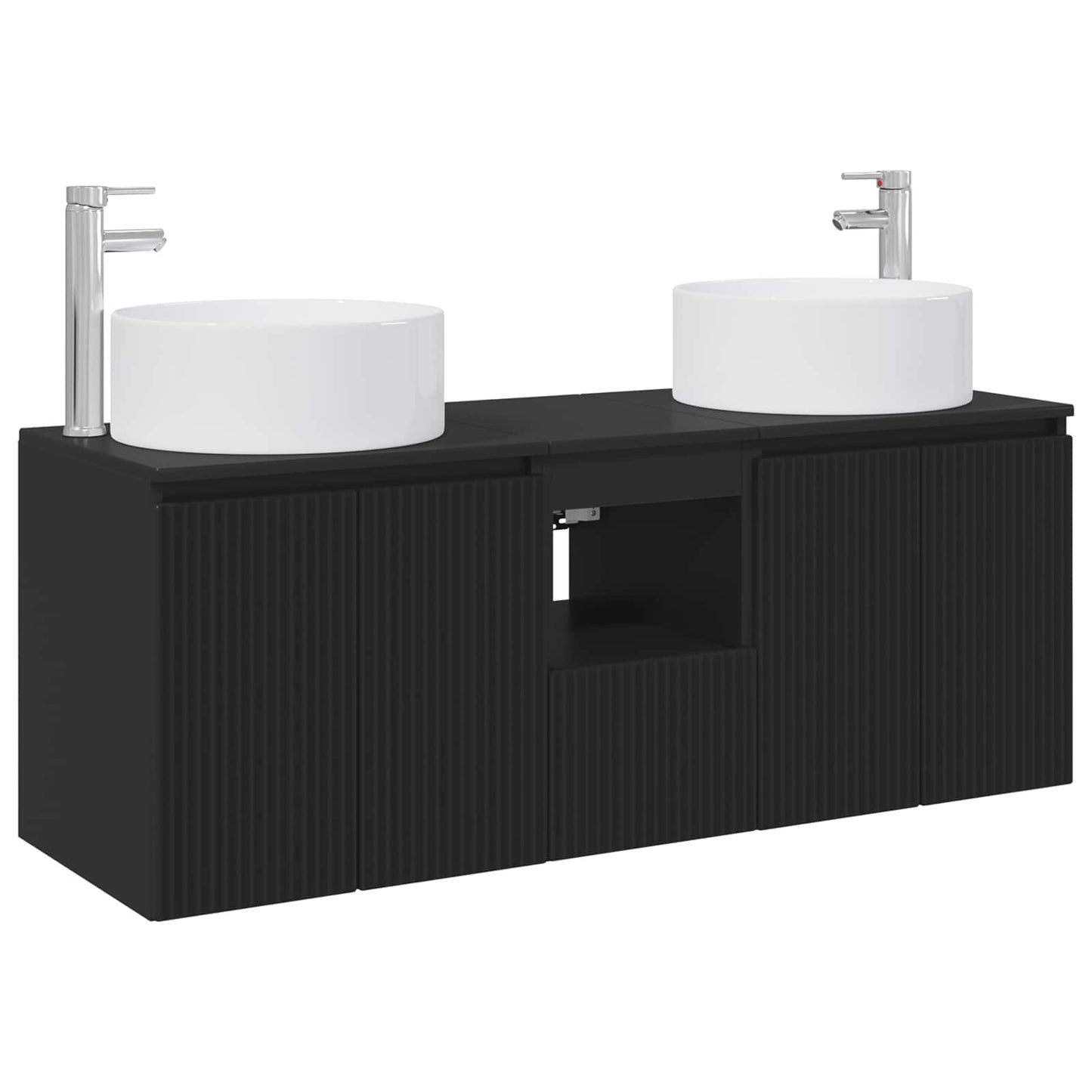 Bathroom Cabinet Set 3 pcs Black 49.5 x 44.5 x 65.5 cm