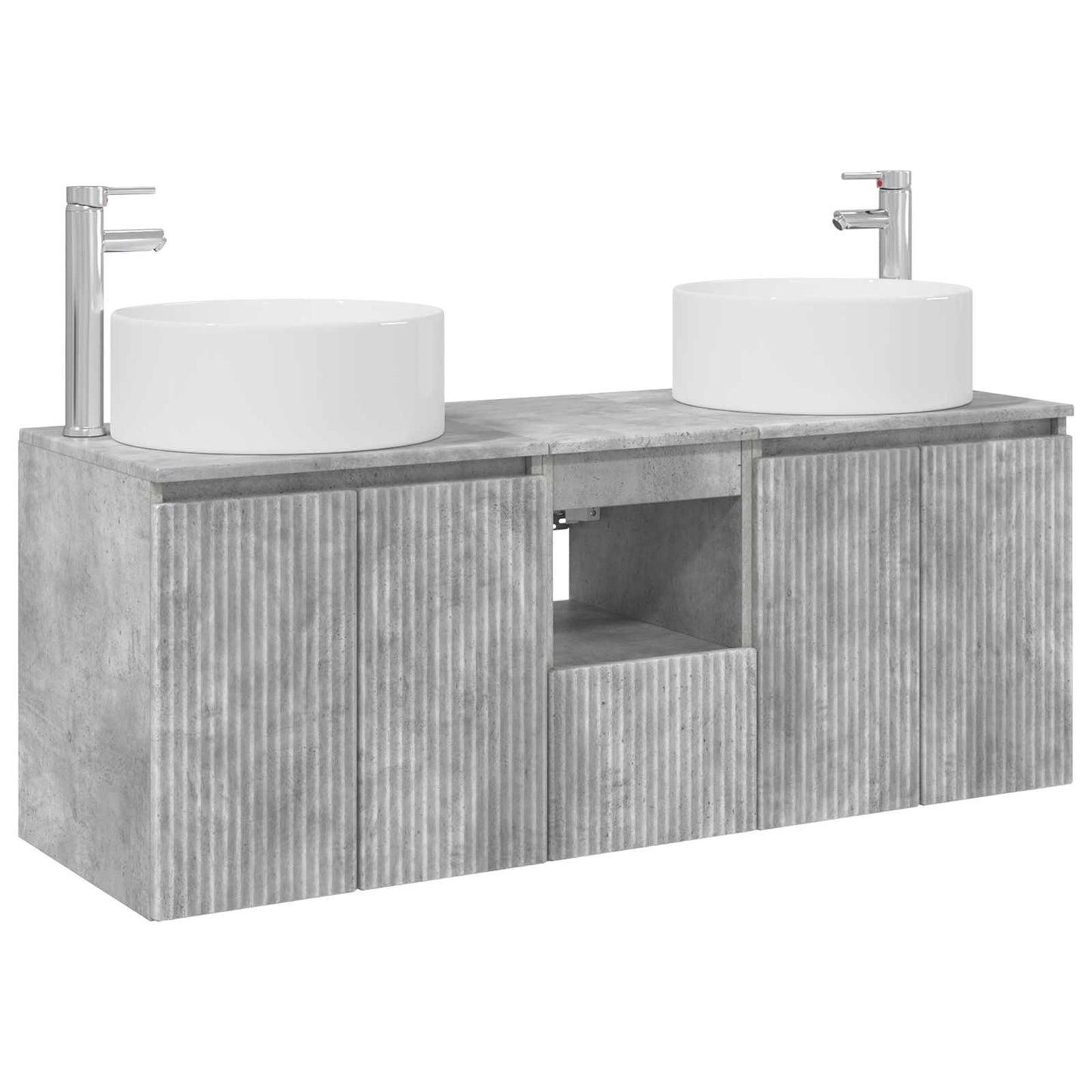 Bathroom Cabinet Set 3 pcs Concrete Grey 49.5 x 44.5 x 65.5 cm