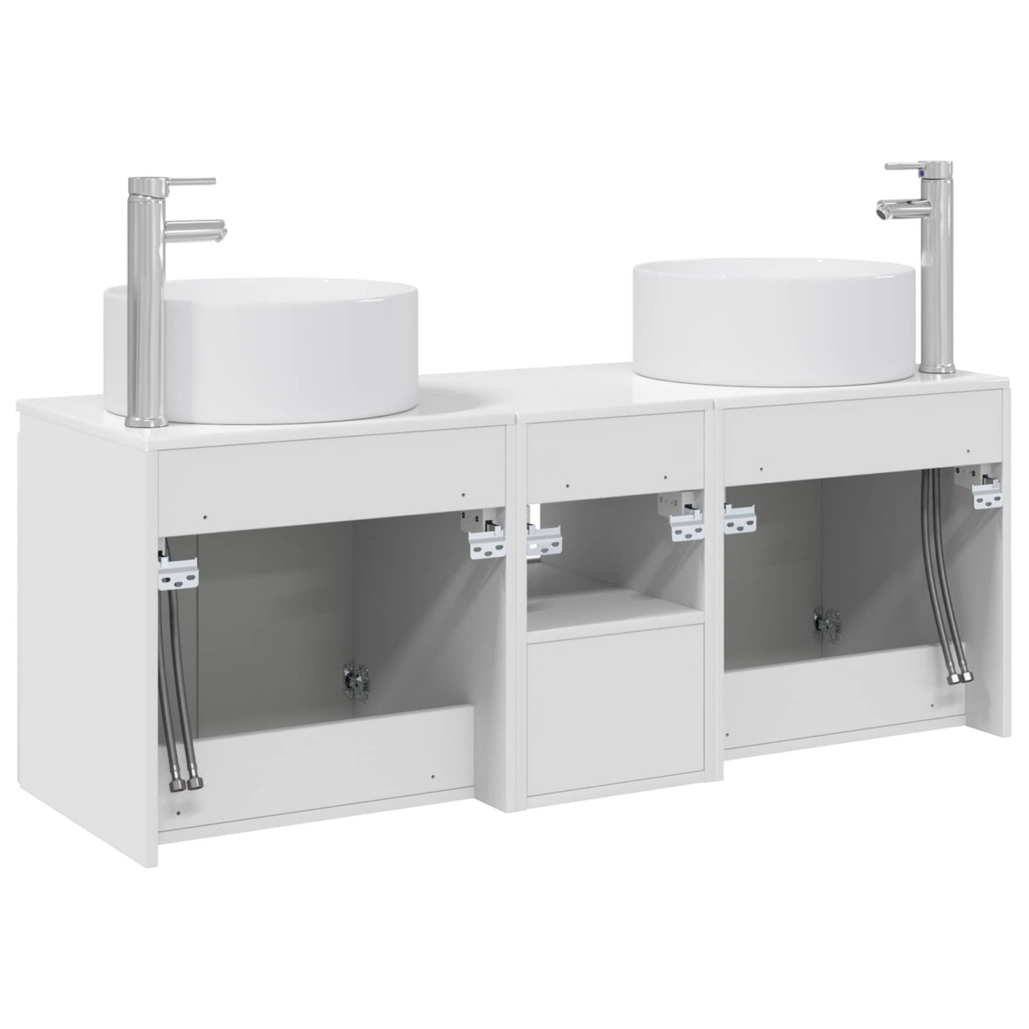 Bathroom Cabinet Set 3 pcs High Gloss White