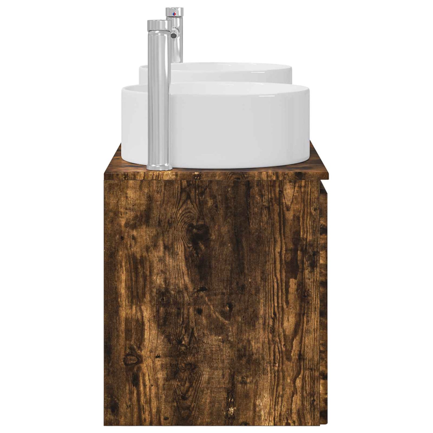 Bathroom Cabinet Set 3 pcs Smoked Oak 49.5 x 44.5 x 65.5 cm