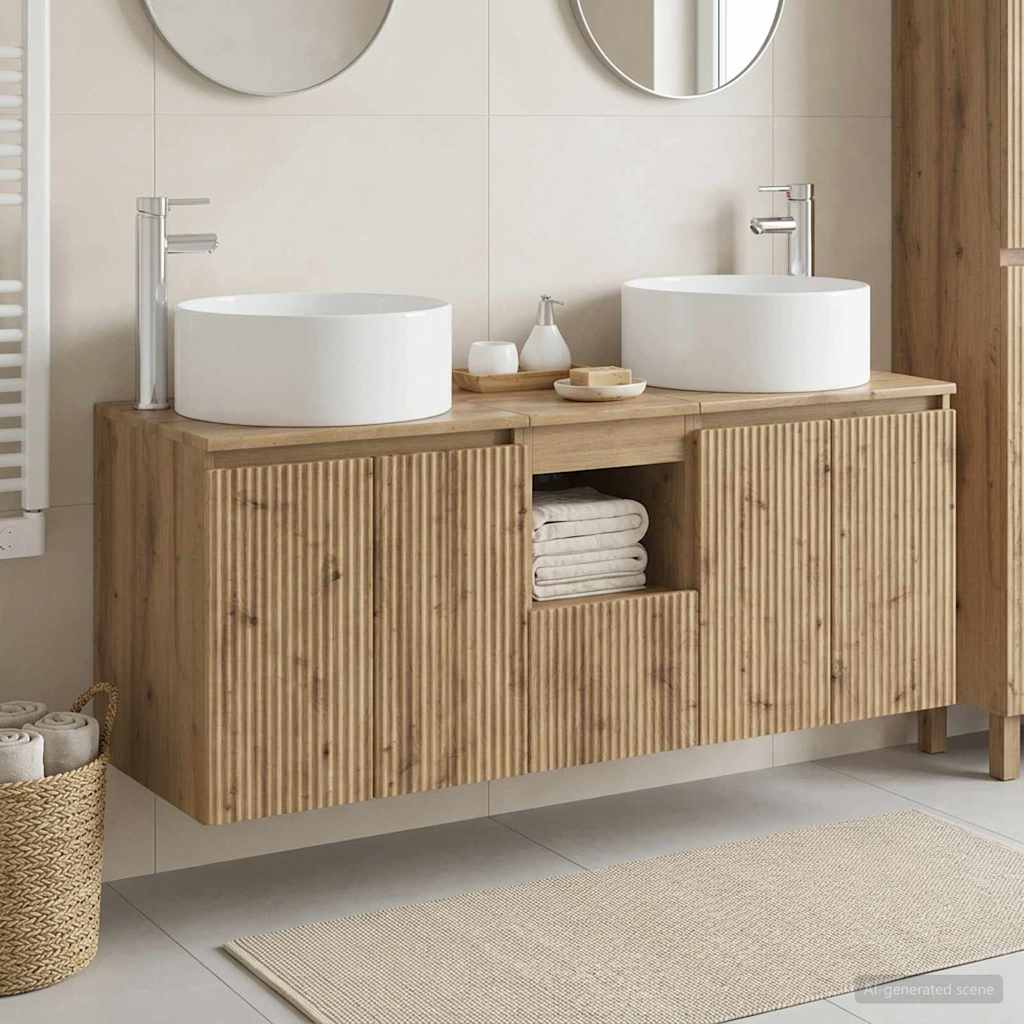 Bathroom Cabinet Set 3 pcs Artisan Oak 49.5 x 44.5 x 65.5 cm