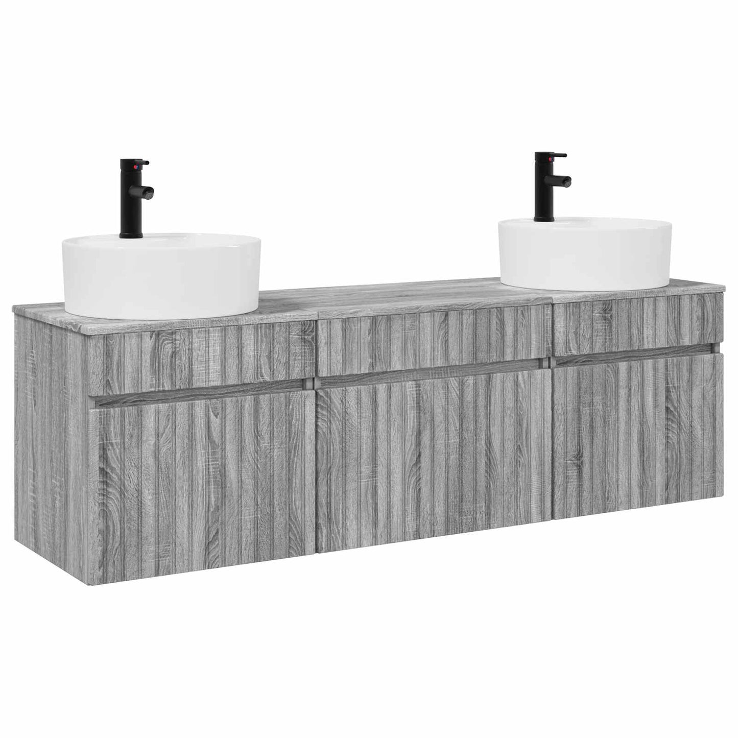Bathroom Cabinet Set 3 pcs Grey Sonoma 49 x 44.5 x 65 cm