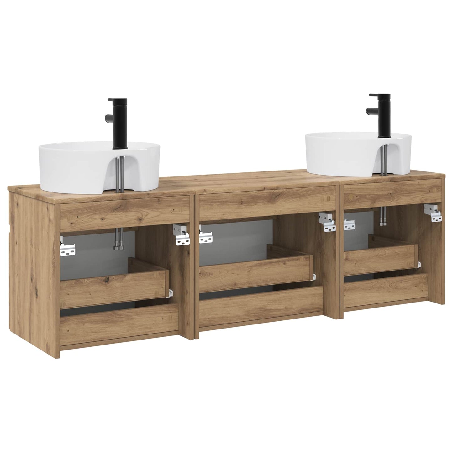 Bathroom Cabinet Set 3 pcs Artisan Oak 49 x 44.5 x 65 cm