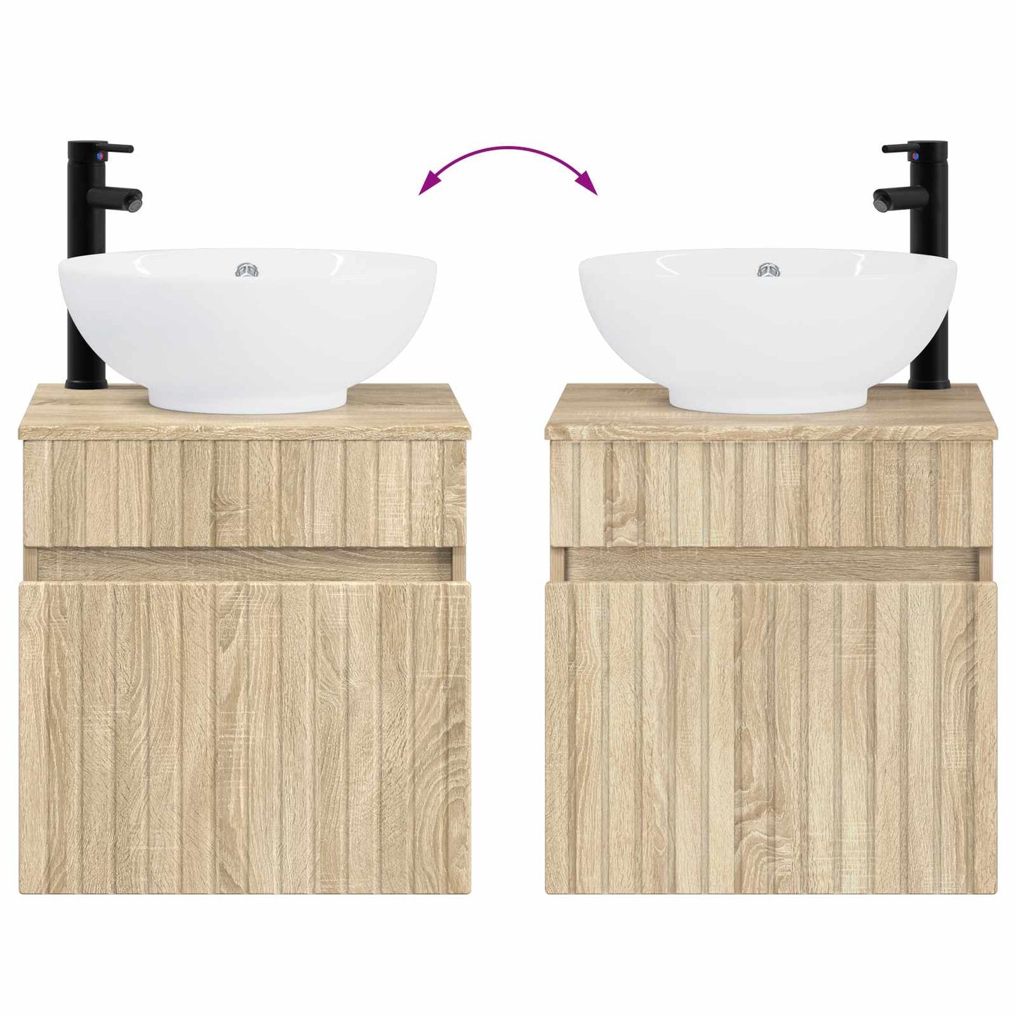 Bathroom Cabinet Set 3 pcs Sonoma Oak 49 x 44.5 x 66.5 cm