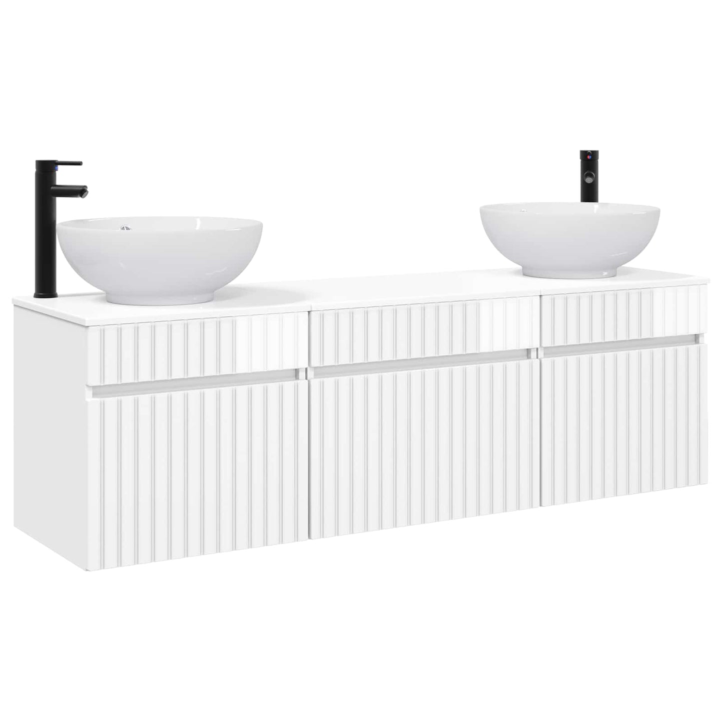 Bathroom Cabinet Set 3 pcs High Gloss White 49 x 44.5 x 66.5 cm