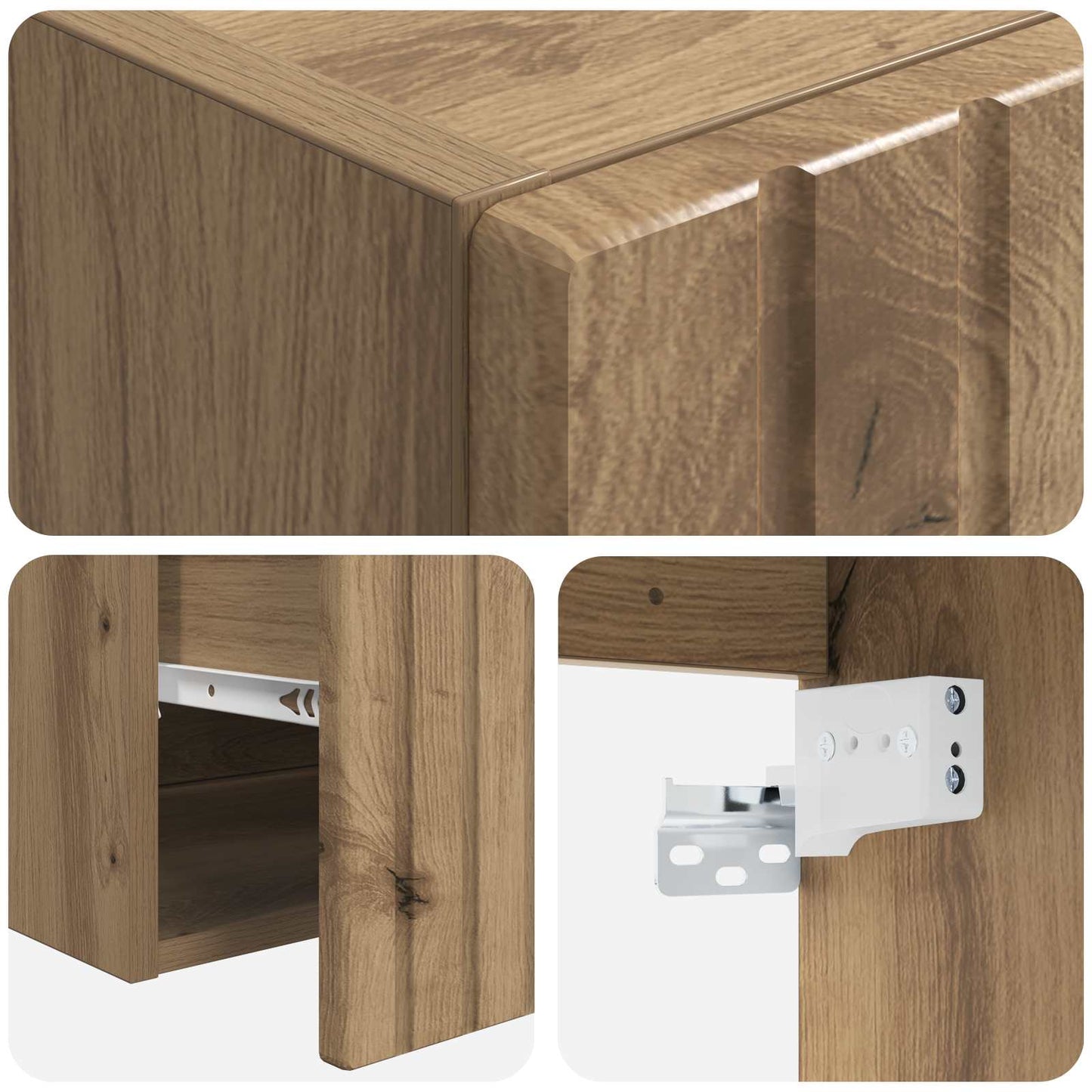 Bathroom Cabinet Set 3 pcs Artisan Oak 49 x 44.5 x 66.5 cm