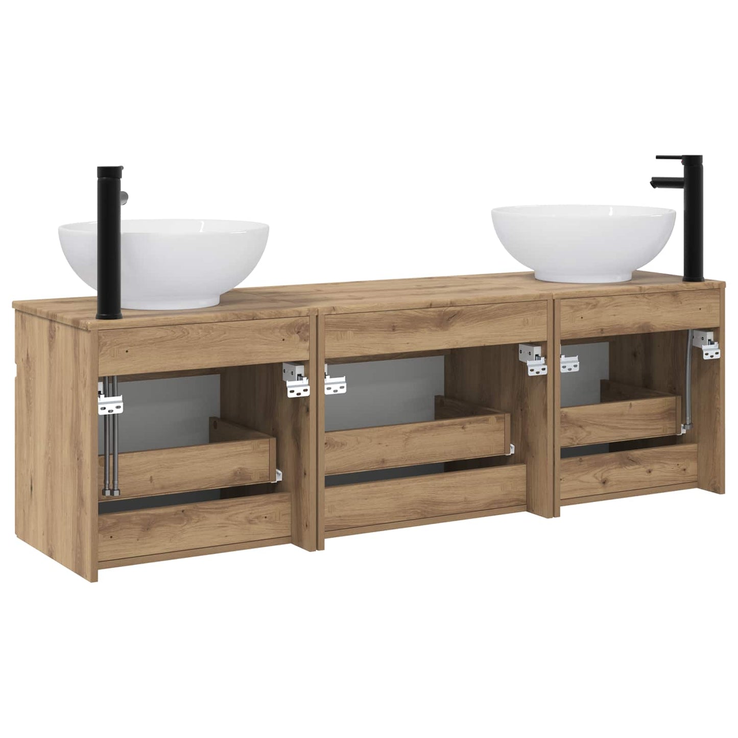 Bathroom Cabinet Set 3 pcs Artisan Oak 49 x 44.5 x 66.5 cm