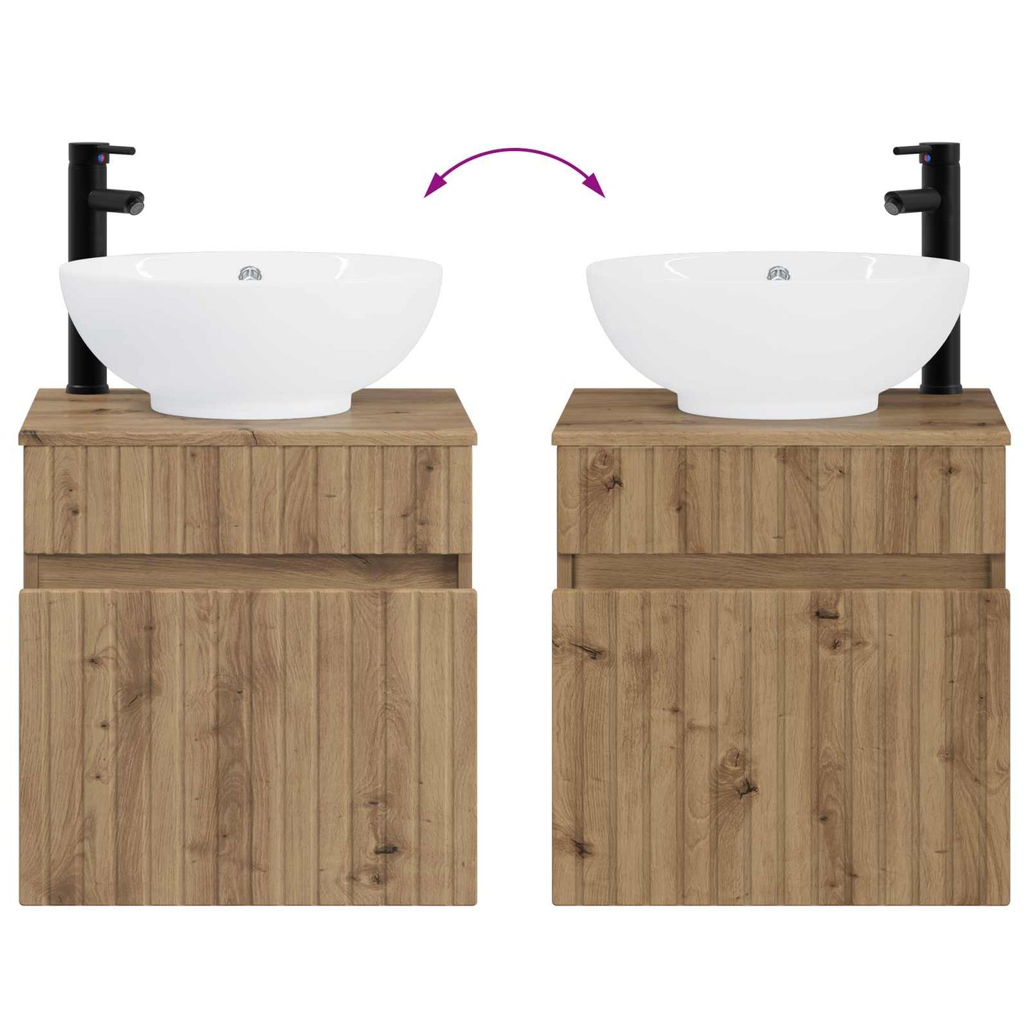 Bathroom Cabinet Set 3 pcs Artisan Oak 49 x 44.5 x 66.5 cm