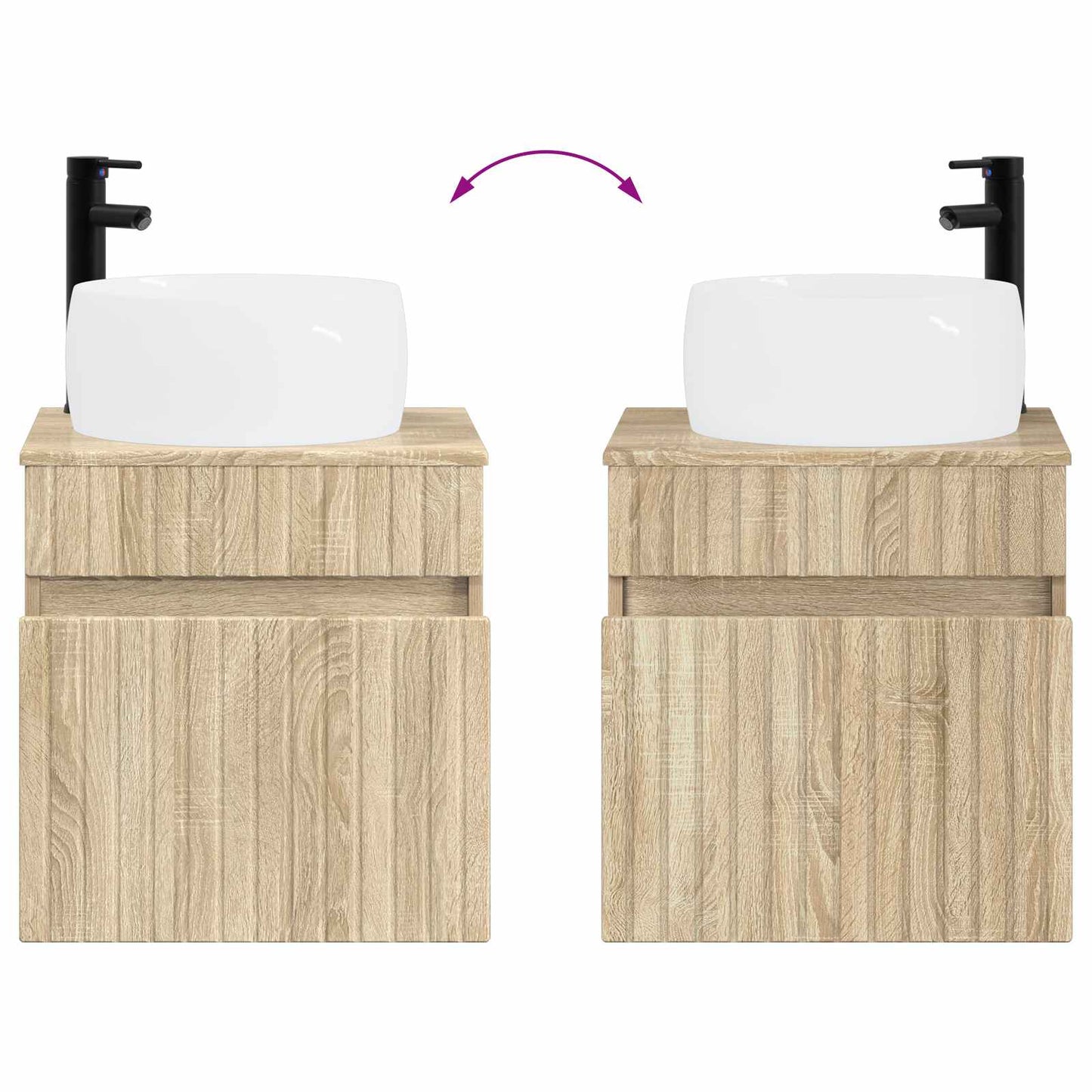 Bathroom Cabinet Set 3 pcs Sonoma Oak 49 x 44.5 x 66 cm