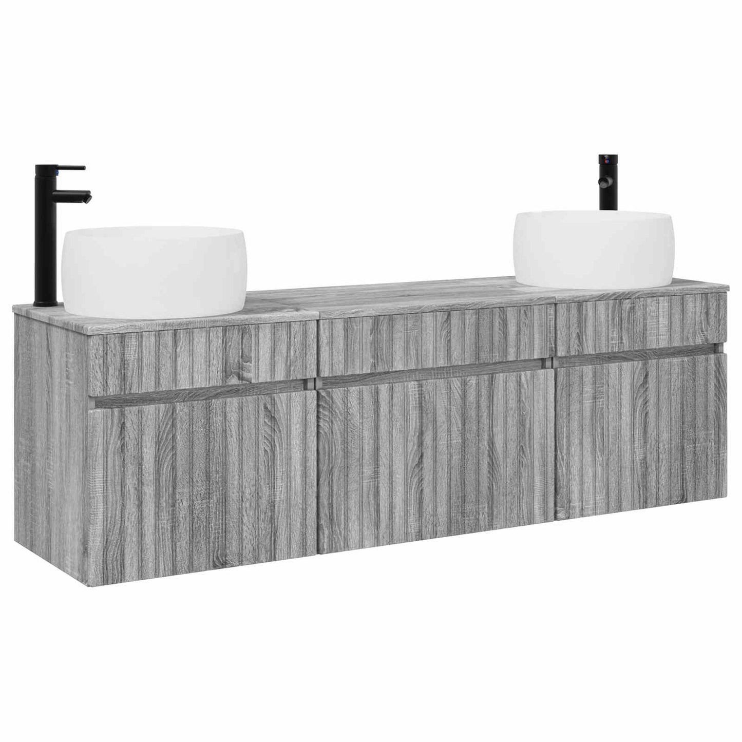 Bathroom Cabinet Set 3 pcs Grey Sonoma 49 x 44.5 x 66 cm