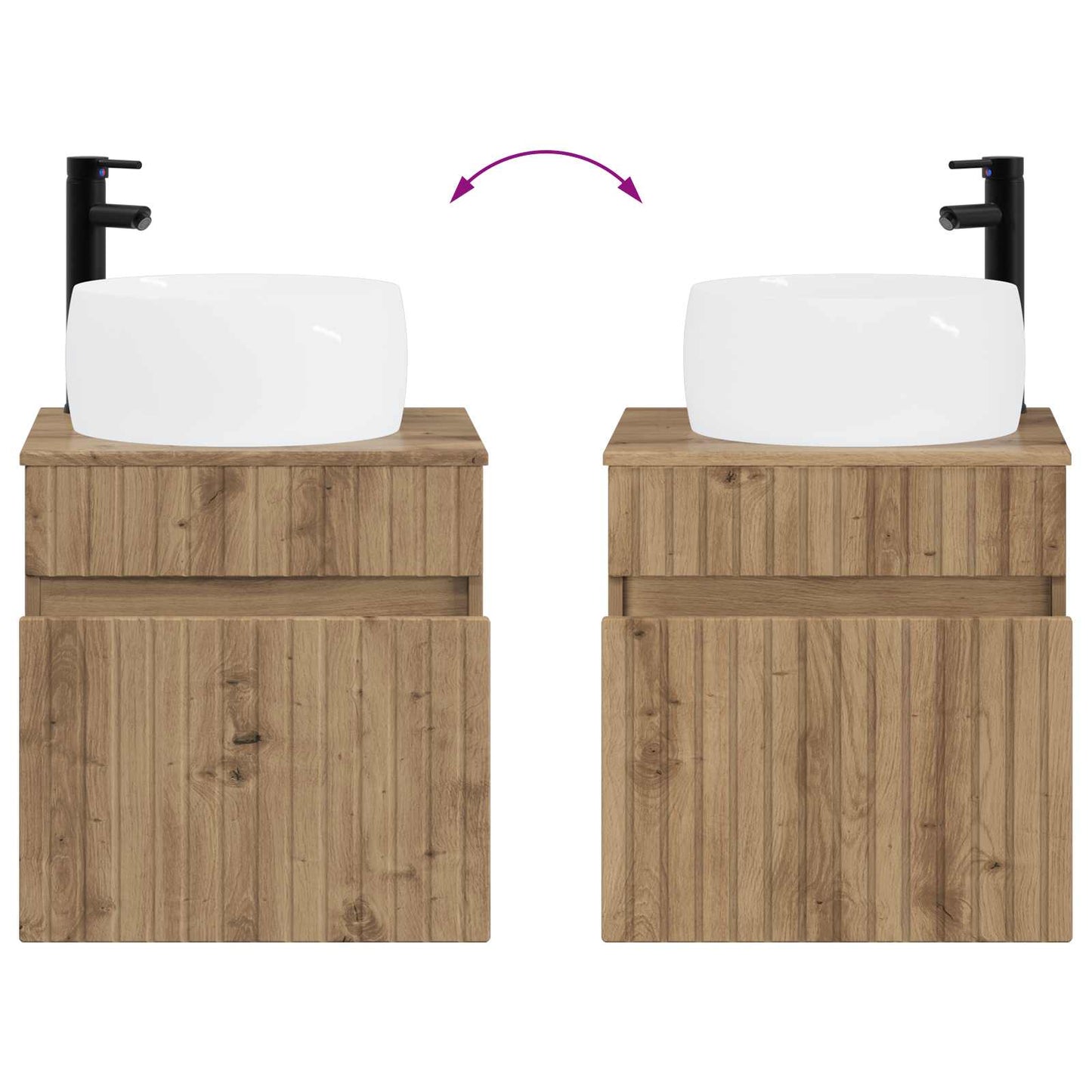 Bathroom Cabinet Set 3 pcs Artisan Oak 49 x 44.5 x 66 cm