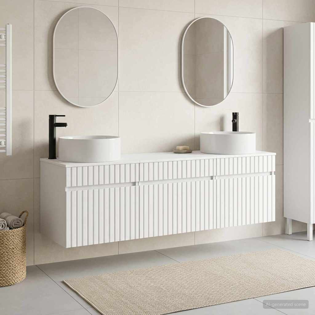 Bathroom Cabinet Set 3 pcs White 49 x 44.5 x 65.5 cm