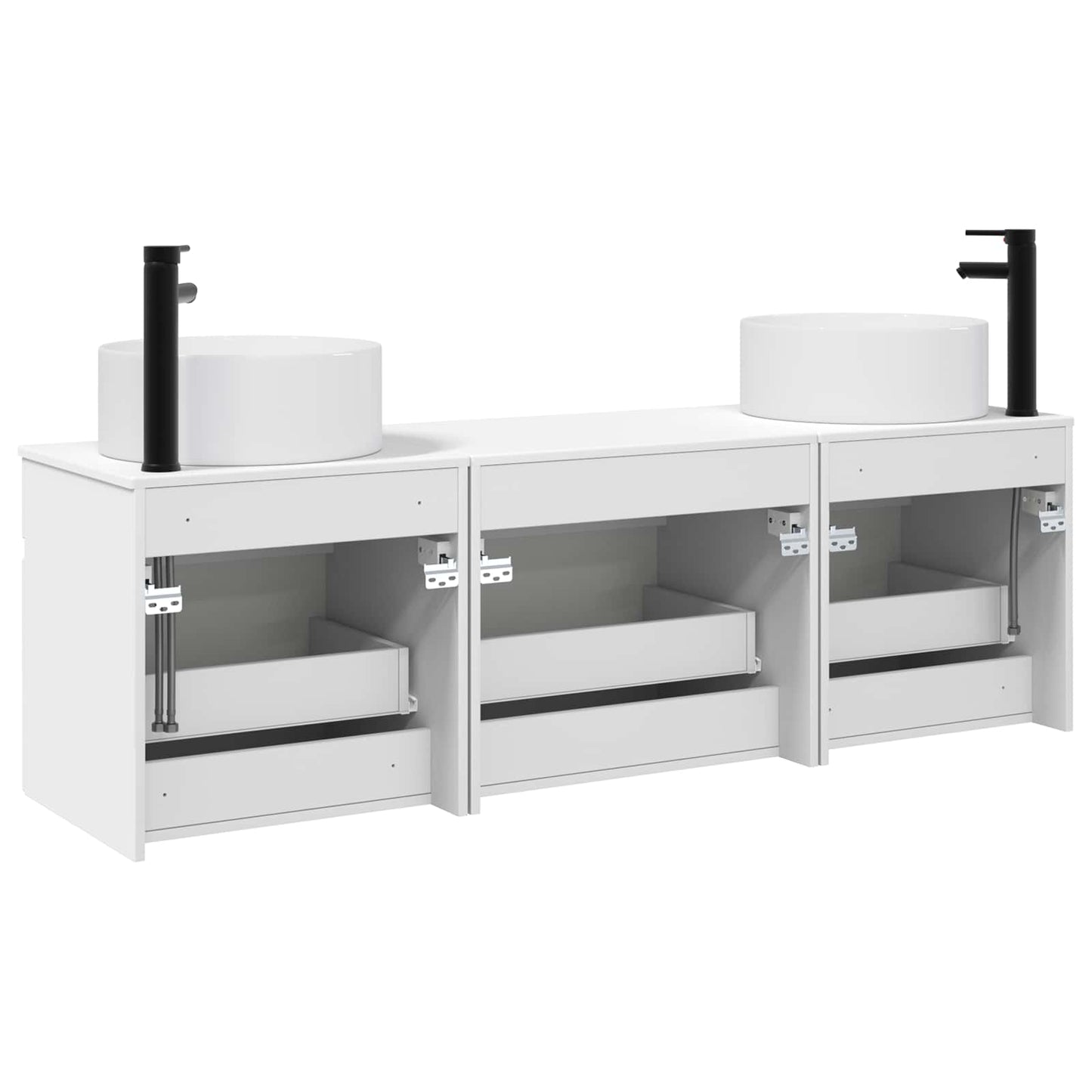Bathroom Cabinet Set 3 pcs White 49 x 44.5 x 65.5 cm