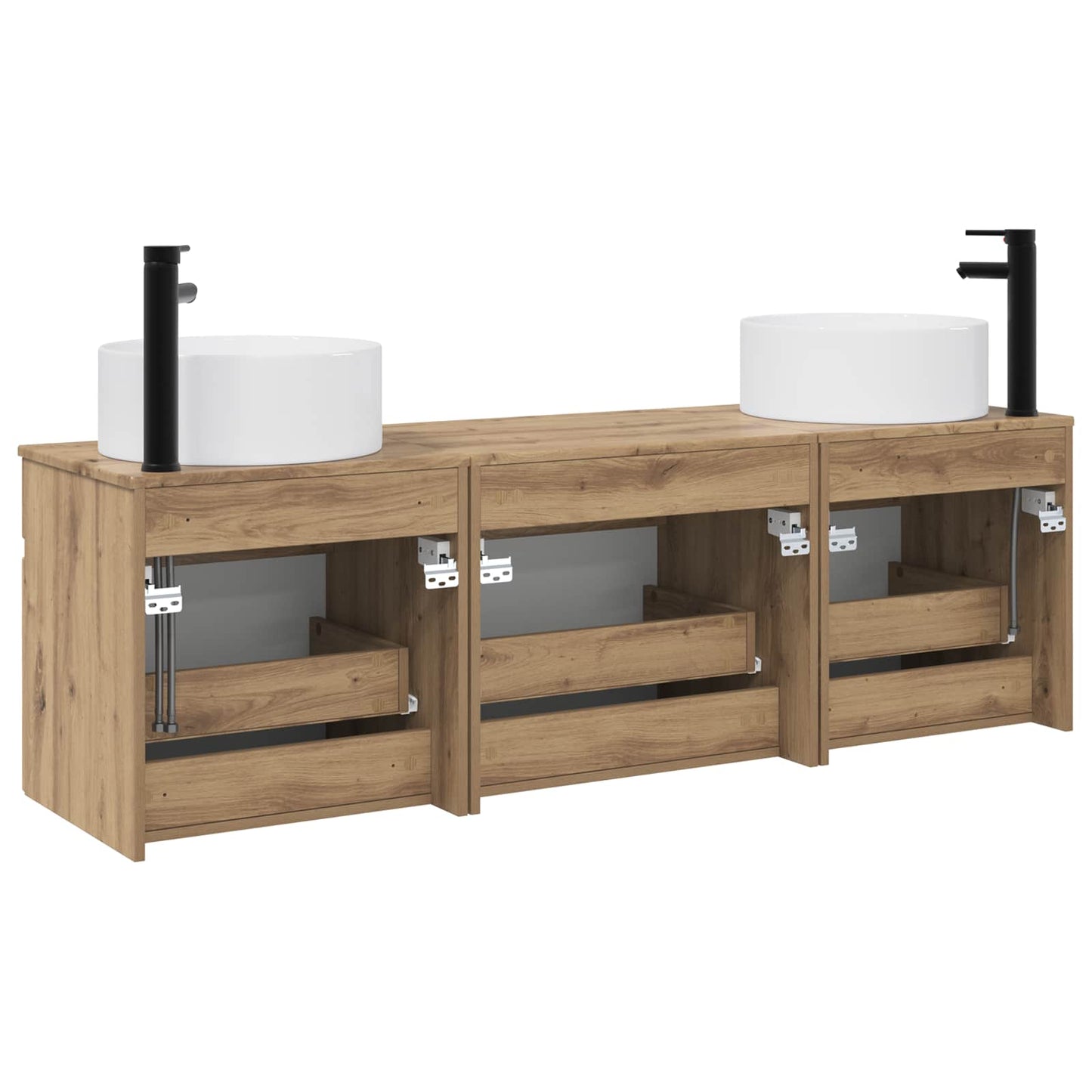 Bathroom Cabinet Set 3 pcs Artisan Oak 49 x 44.5 x 65.5 cm