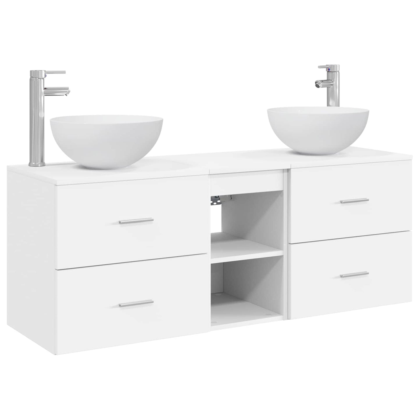Bathroom Cabinet Set 3 pcs White 49.5 x 35 x 63 cm