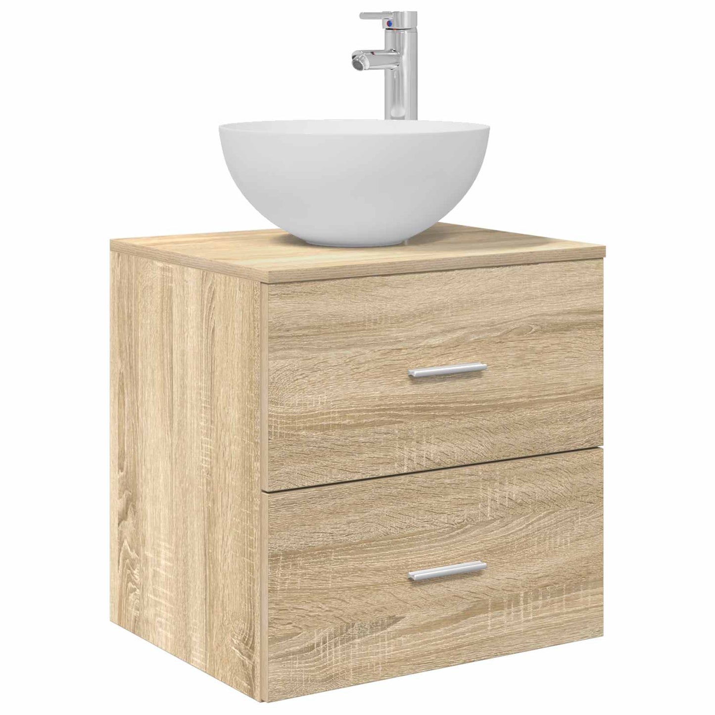 Bathroom Cabinet Set 3 pcs Sonoma Oak 49.5 x 35 x 63 cm