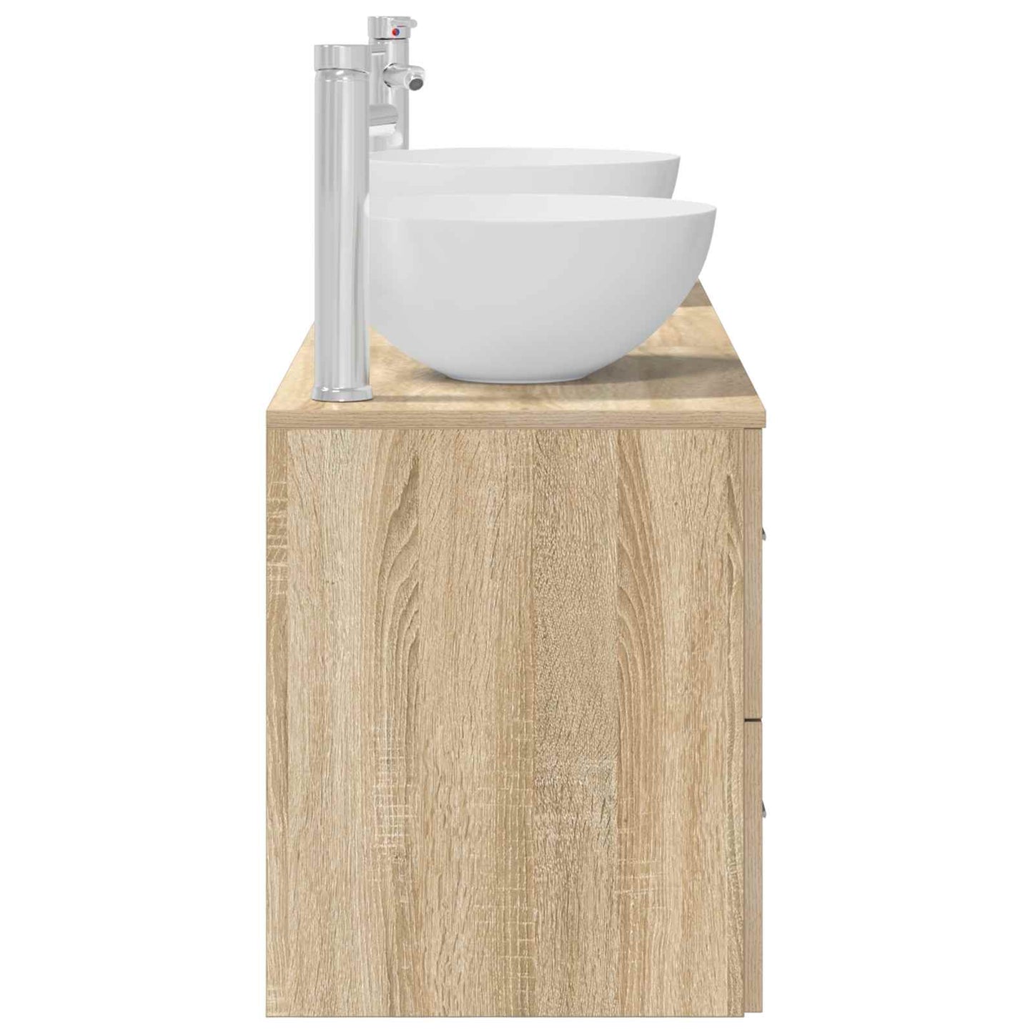 Bathroom Cabinet Set 3 pcs Sonoma Oak 49.5 x 35 x 63 cm