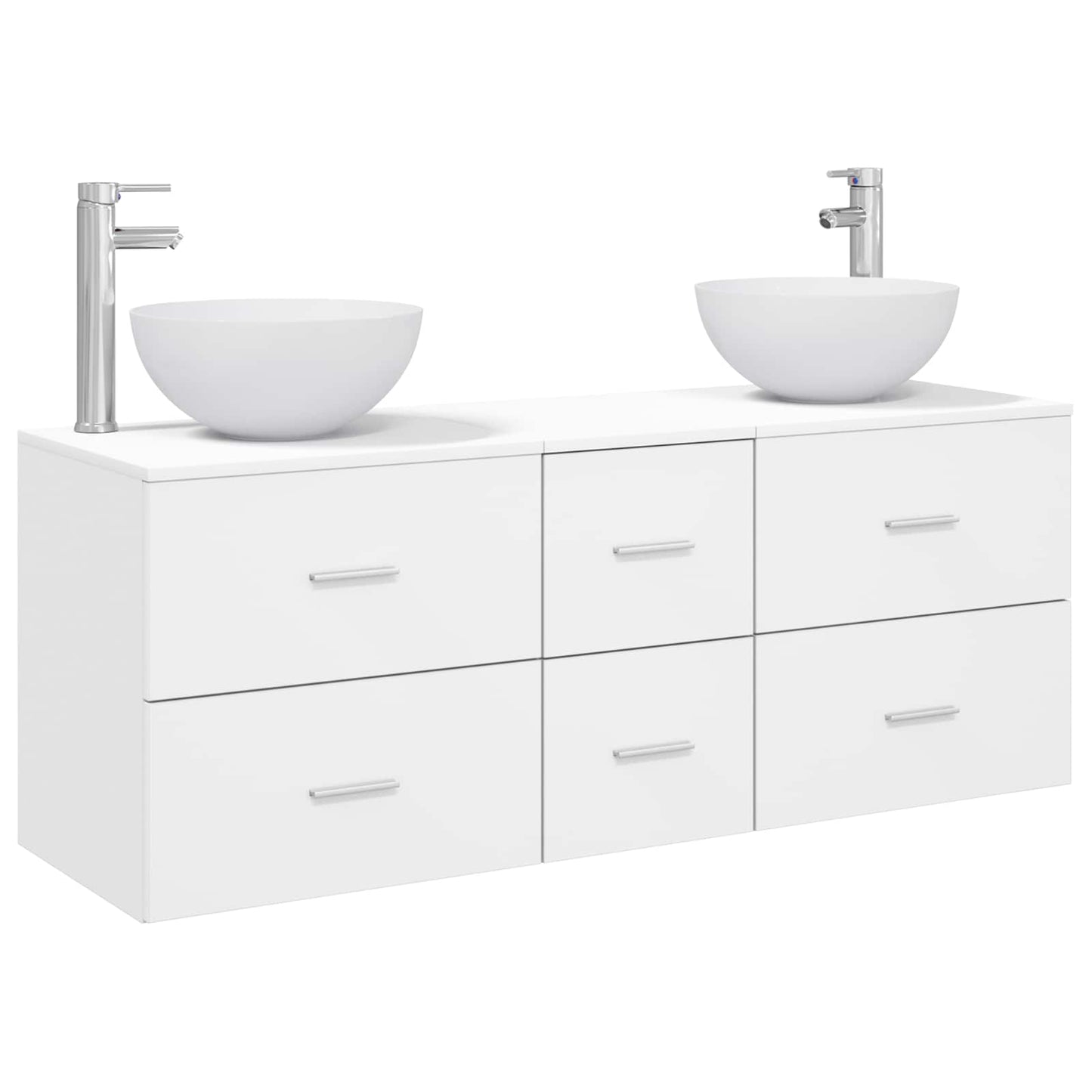 Bathroom Cabinet Set 3 pcs White 49.5 x 35 x 63 cm