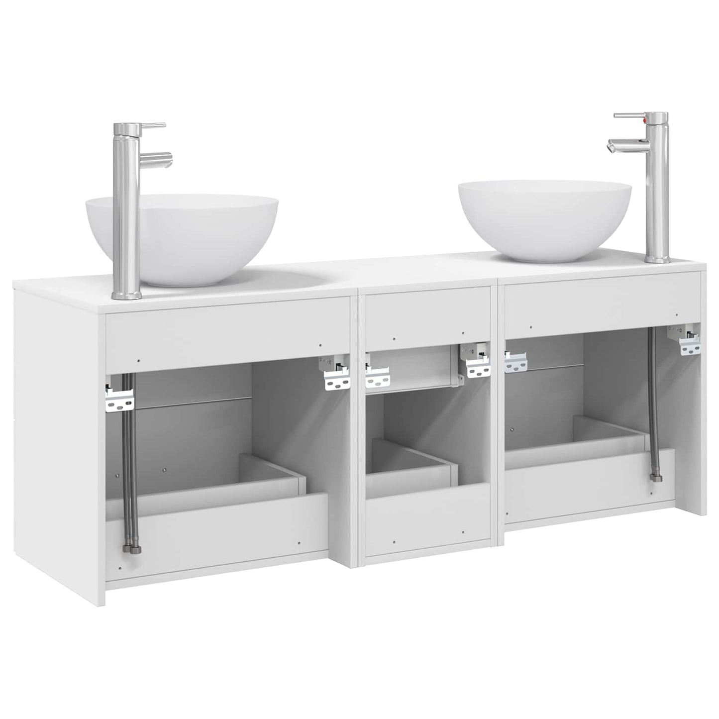 Bathroom Cabinet Set 3 pcs White 49.5 x 35 x 63 cm