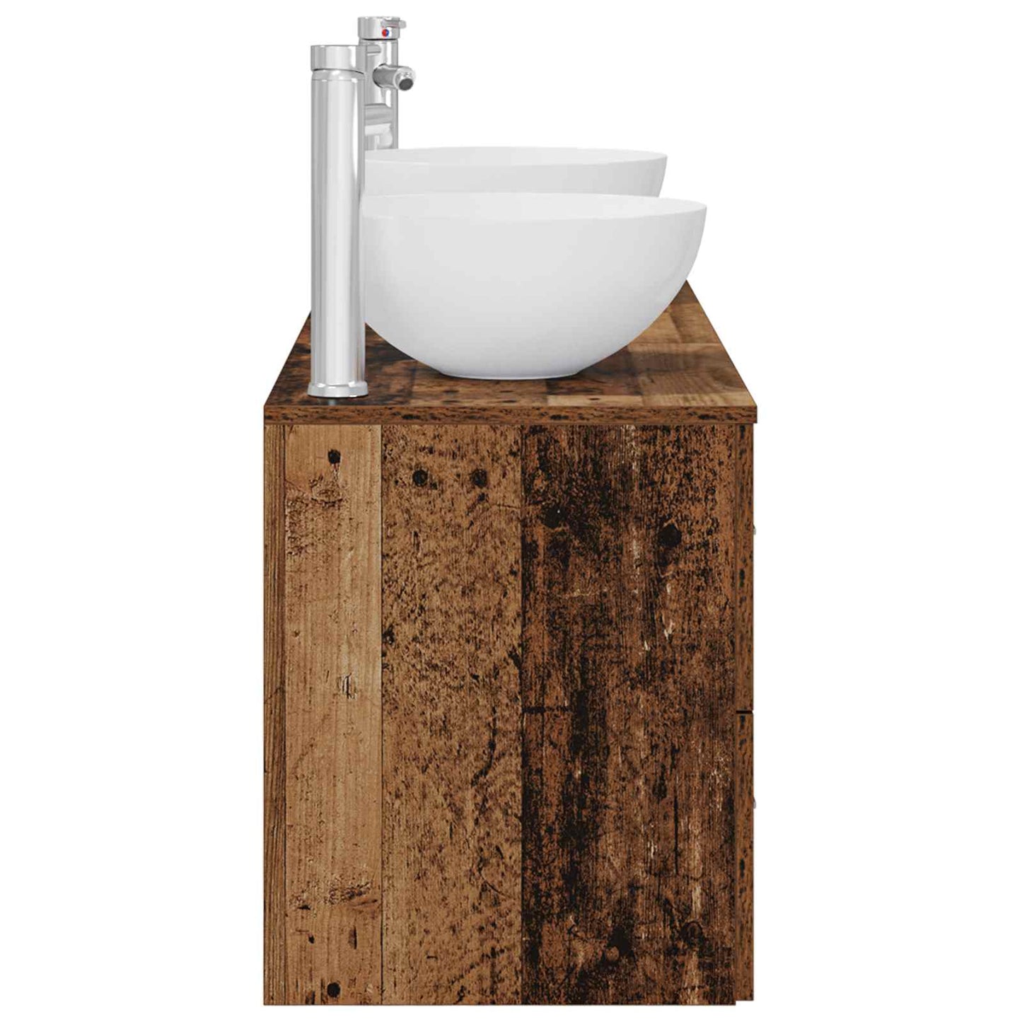 Bathroom Cabinet Set 3 pcs Old Wood 49.5 x 35 x 63 cm