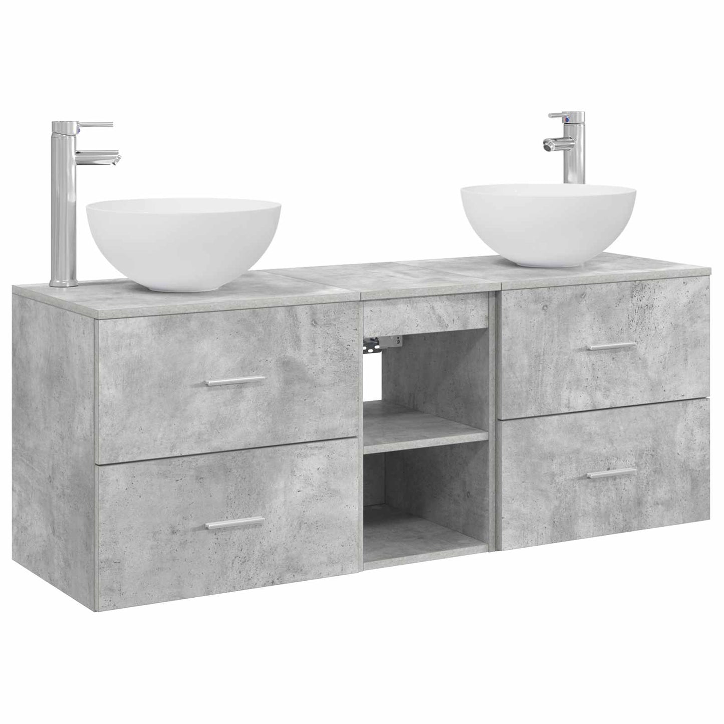 Bathroom Cabinet Set 3 pcs Concrete Grey 49.5 x 41 x 64.5 cm
