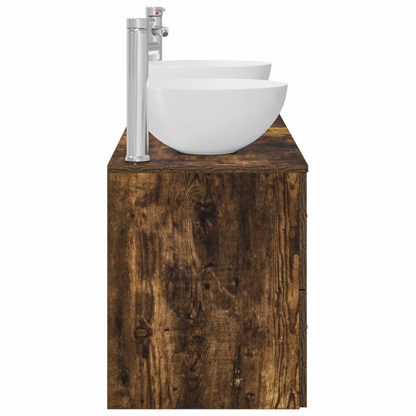 Bathroom Cabinet Set 3 pcs Smoked Oak 49.5 x 41 x 64.5 cm
