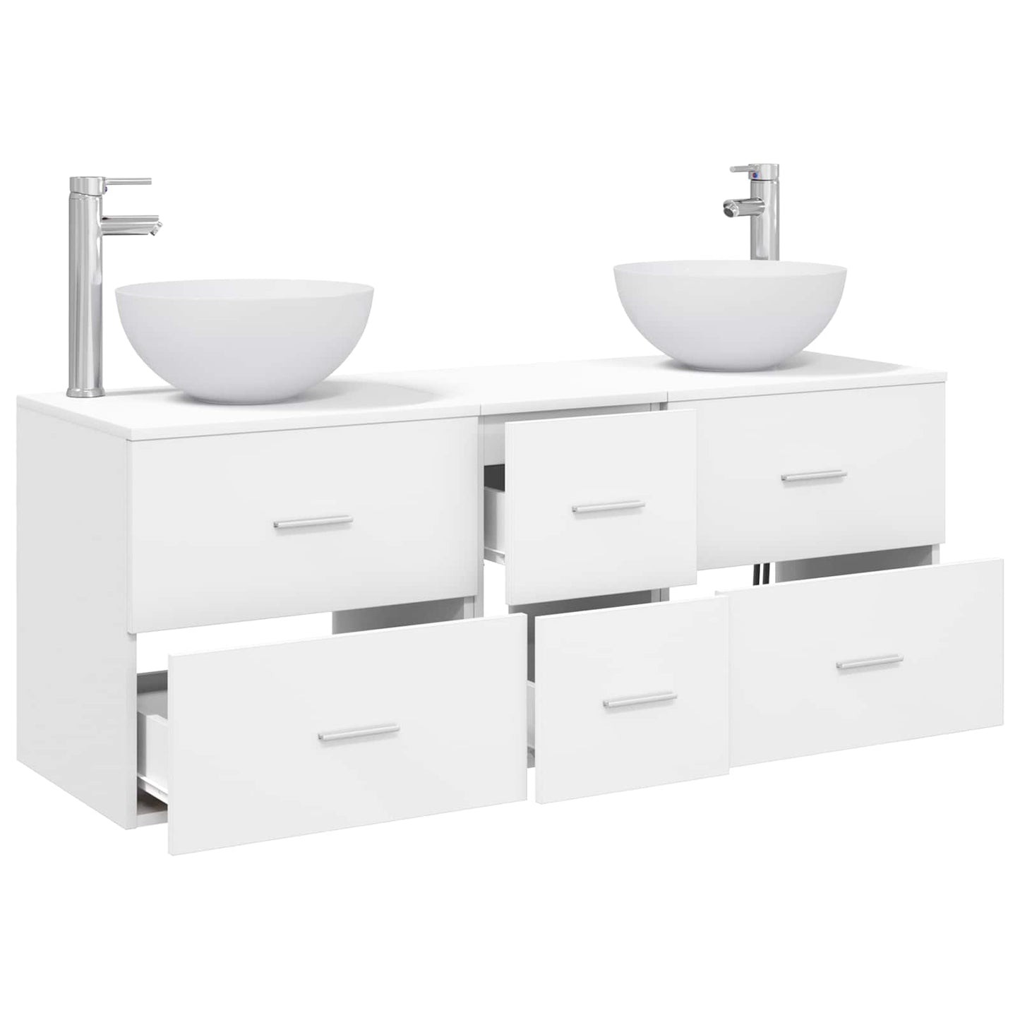 Bathroom Cabinet Set 3 pcs White 49.5 x 41 x 64.5 cm