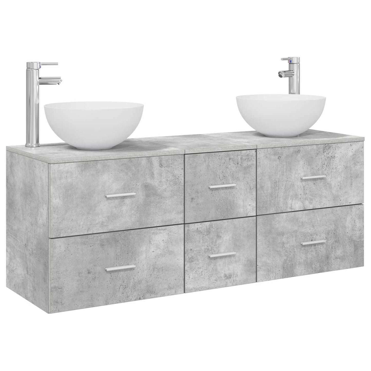 Bathroom Cabinet Set 3 pcs Concrete Grey 49.5 x 41 x 64.5 cm