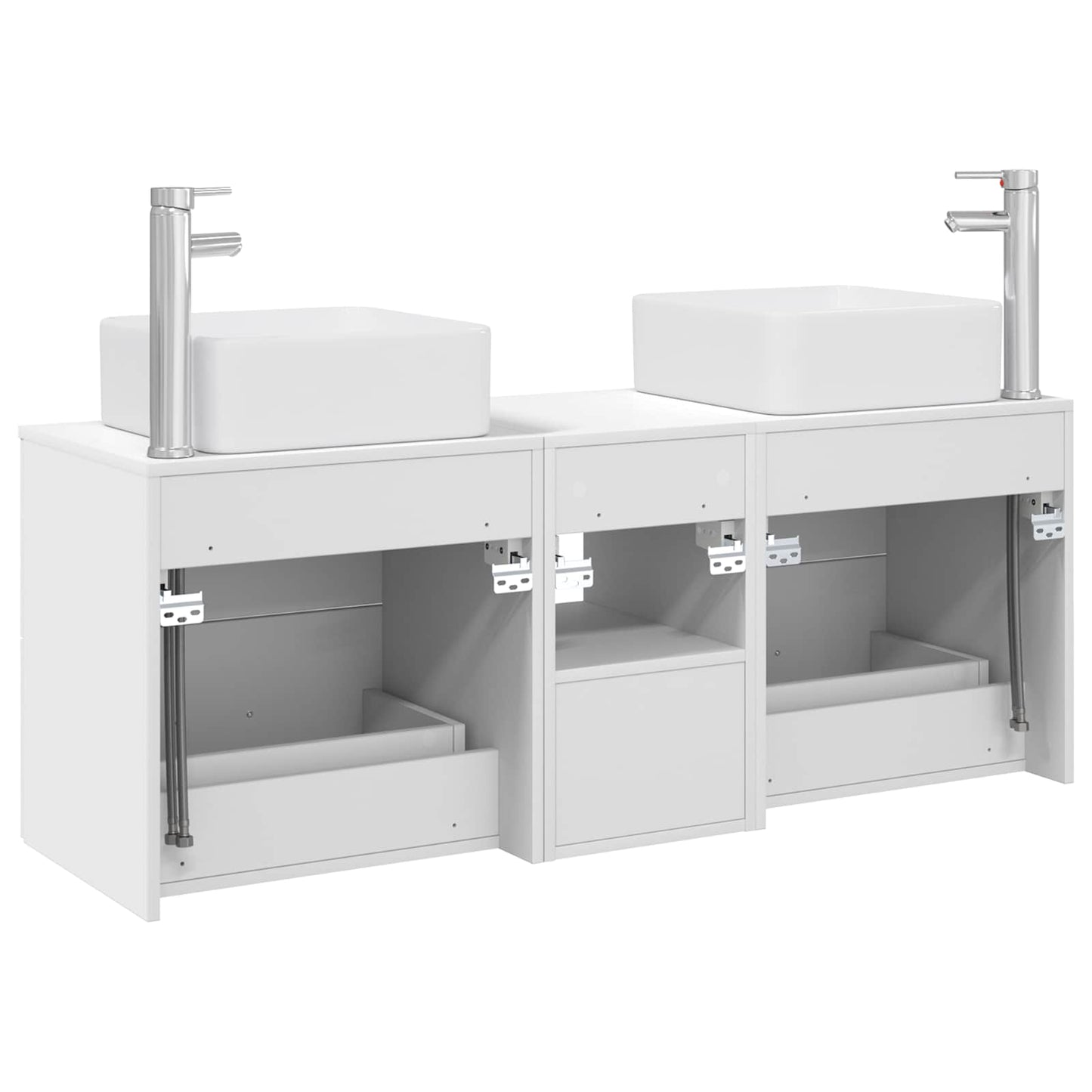 Bathroom Cabinet Set 3 pcs White 49.5 x 41 x 63 cm