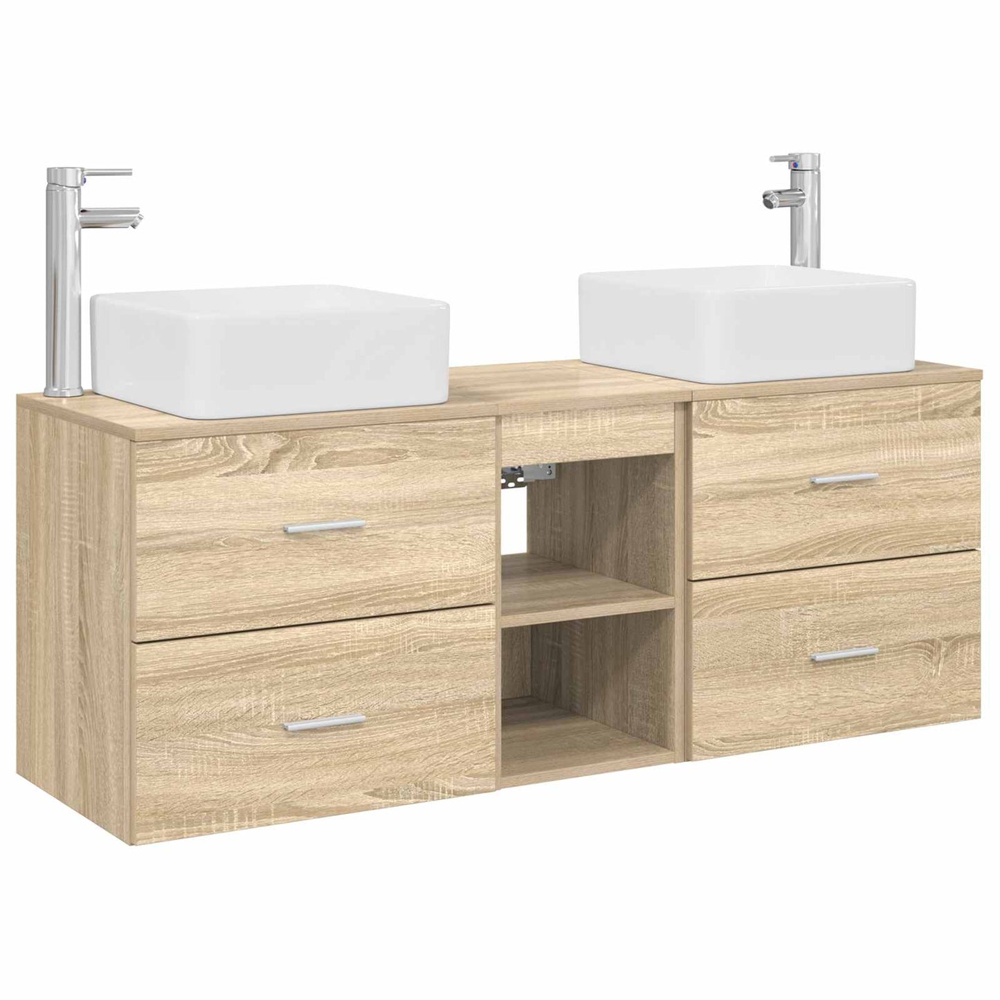 Bathroom Cabinet Set 3 pcs Sonoma Oak 49.5 x 41 x 63 cm