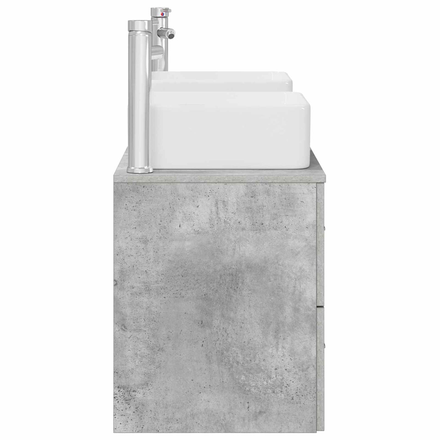 Bathroom Cabinet Set 3 pcs Concrete Grey 49.5 x 41 x 63 cm