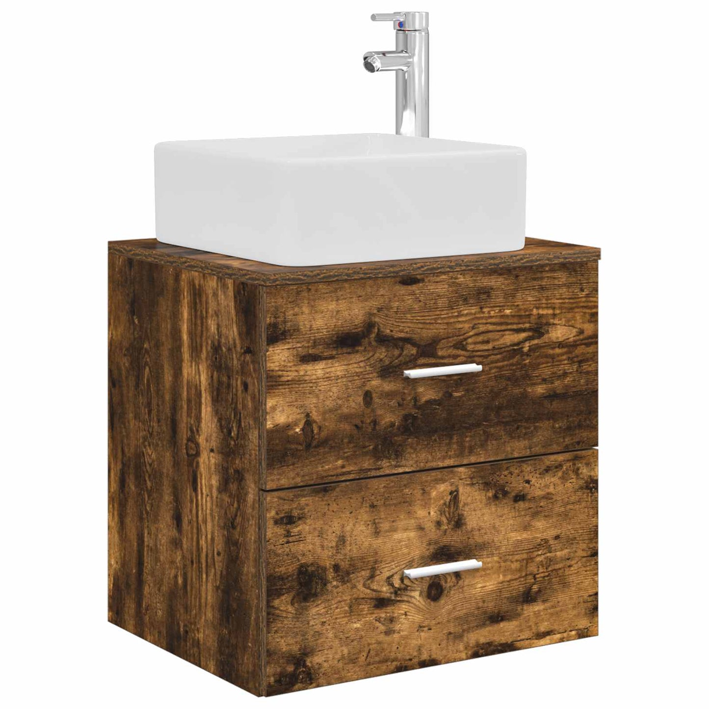 Bathroom Cabinet Set 3 pcs Smoked Oak 49.5 x 41 x 63 cm