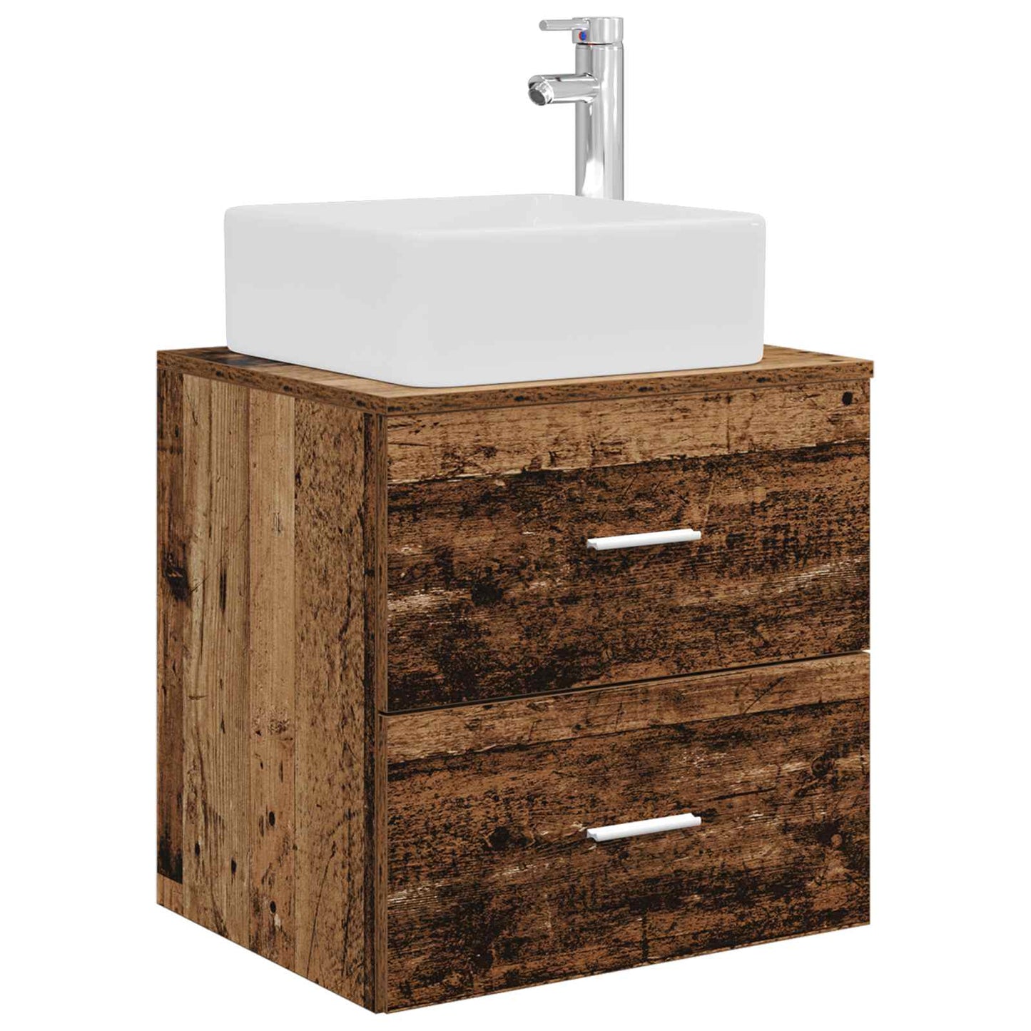 Bathroom Cabinet Set 3 pcs Old Wood 49.5 x 41 x 63 cm
