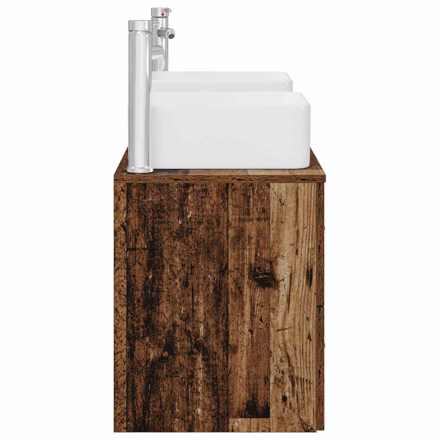Bathroom Cabinet Set 3 pcs Old Wood 49.5 x 41 x 63 cm