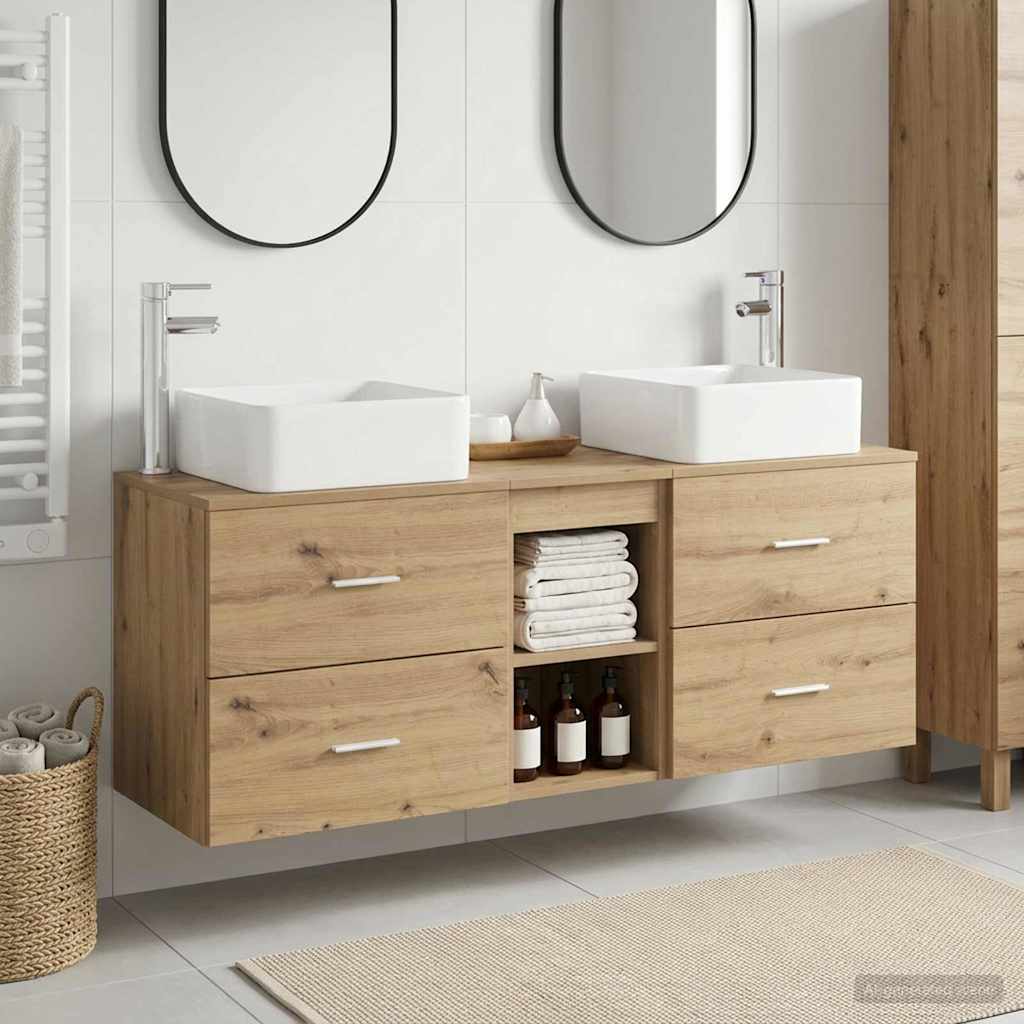 Bathroom Cabinet Set 3 pcs Artisan Oak 49.5 x 41 x 63 cm