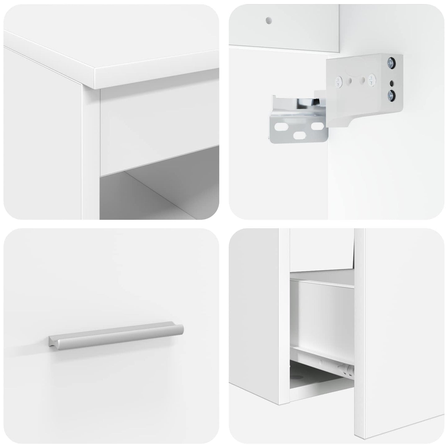 Bathroom Cabinet Set 3 pcs White 49.5 x 41 x 63 cm