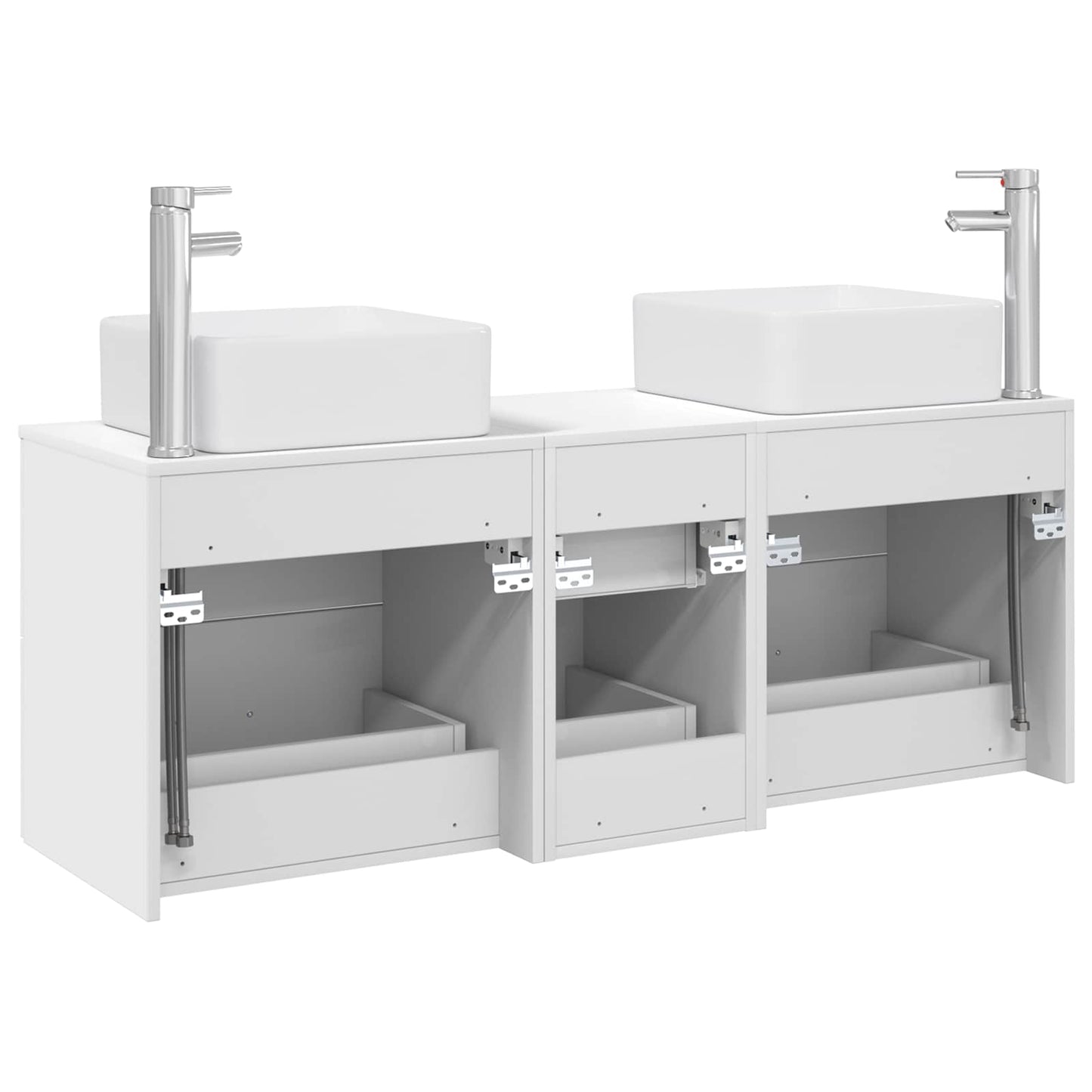 Bathroom Cabinet Set 3 pcs White 49.5 x 41 x 63 cm